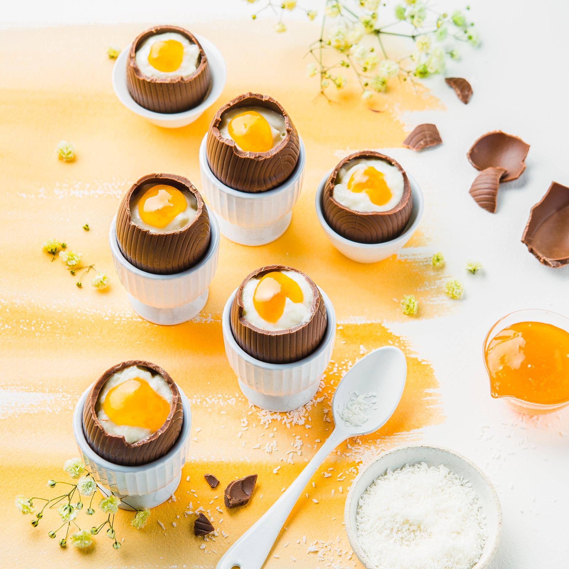 Œufs à la coque chocolat coco abricot - Recette Companion | Moulinex