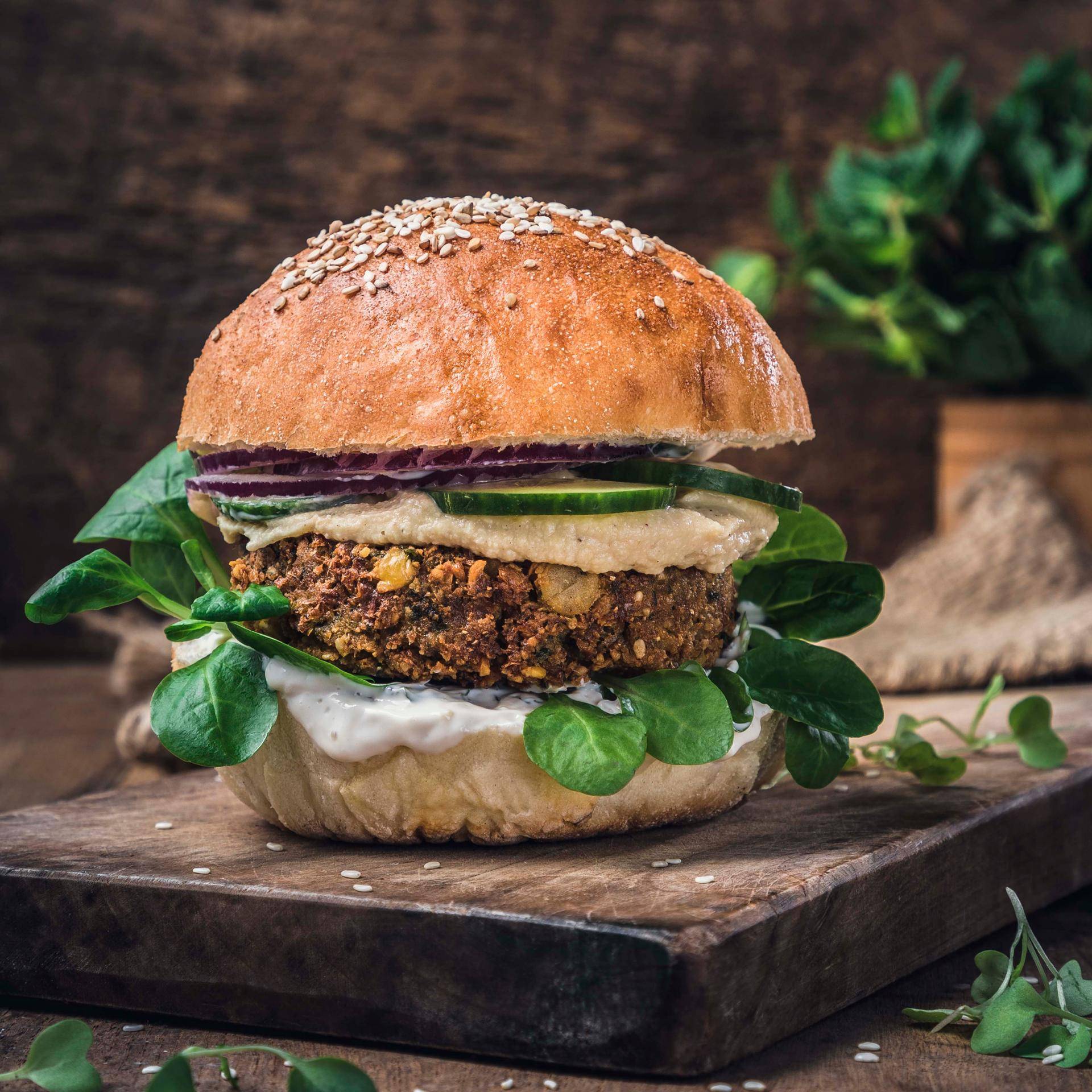 Burgers falafels et sauce menthe végétale - Recette Companion | Moulinex