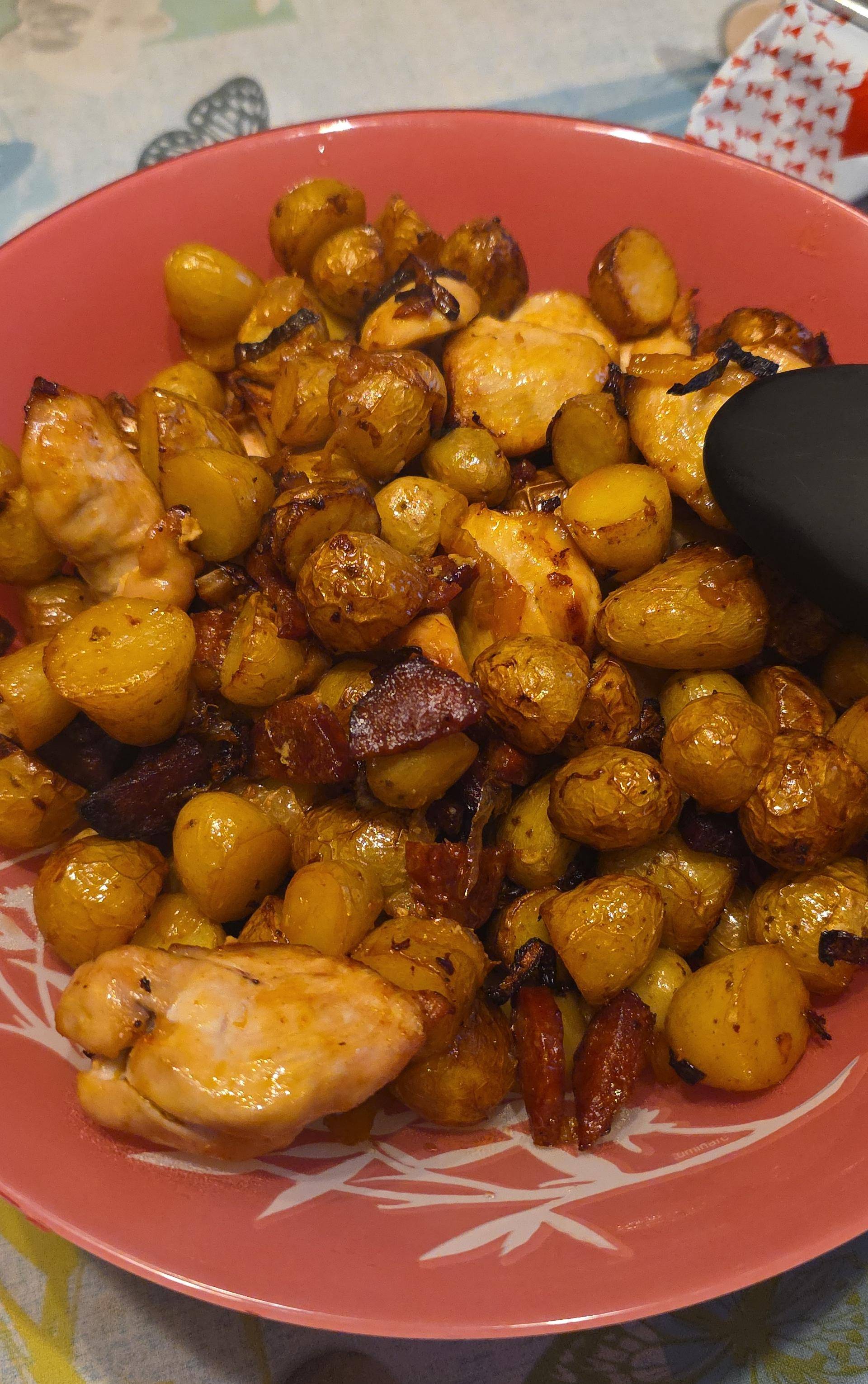 Pomme de terre grenailles, chorizo, poulet - Recette Cookeo Infinity Autostir | Moulinex