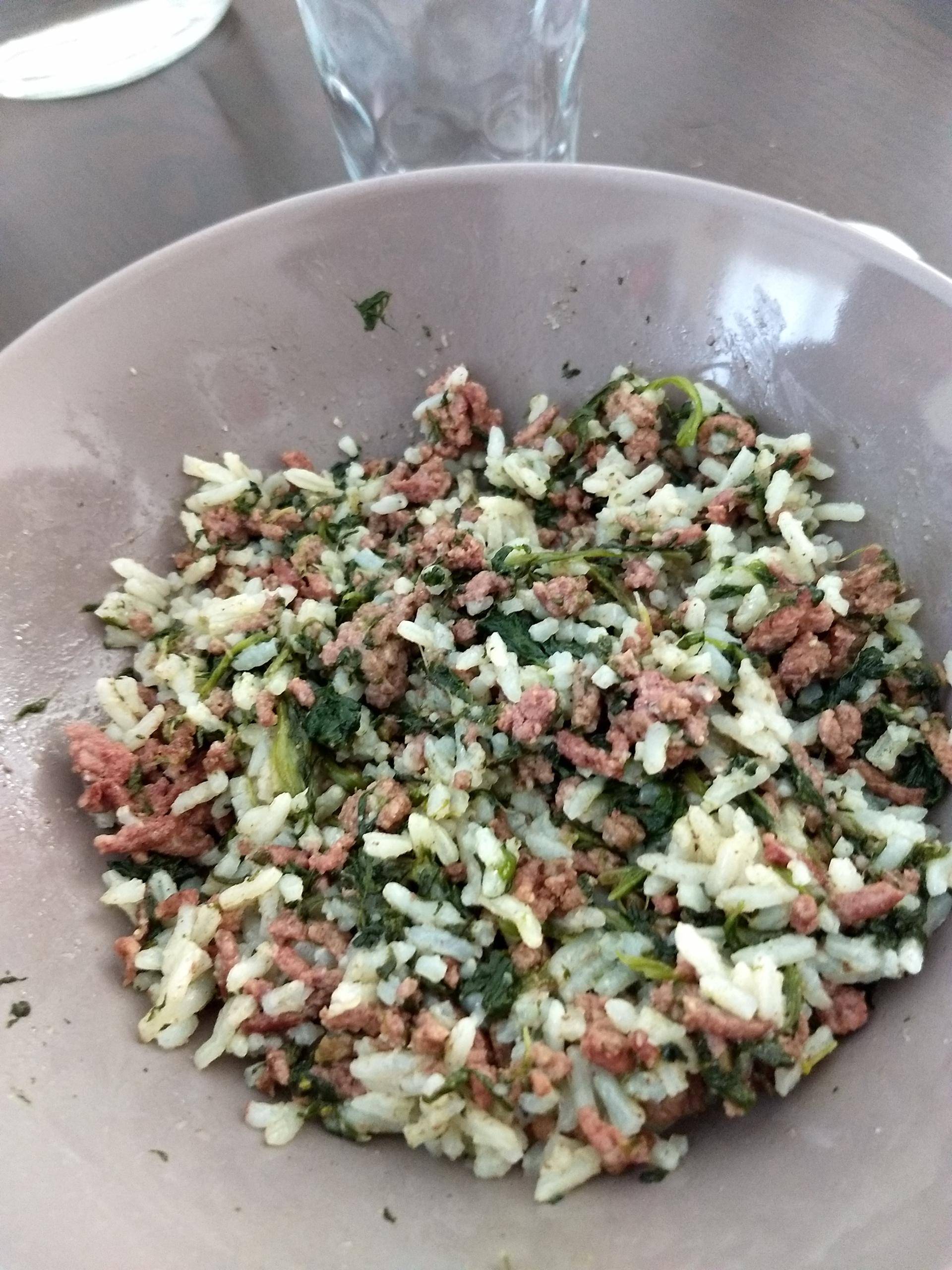 One pot riz, viande hachée et épinards - Recette Cookeo | Moulinex