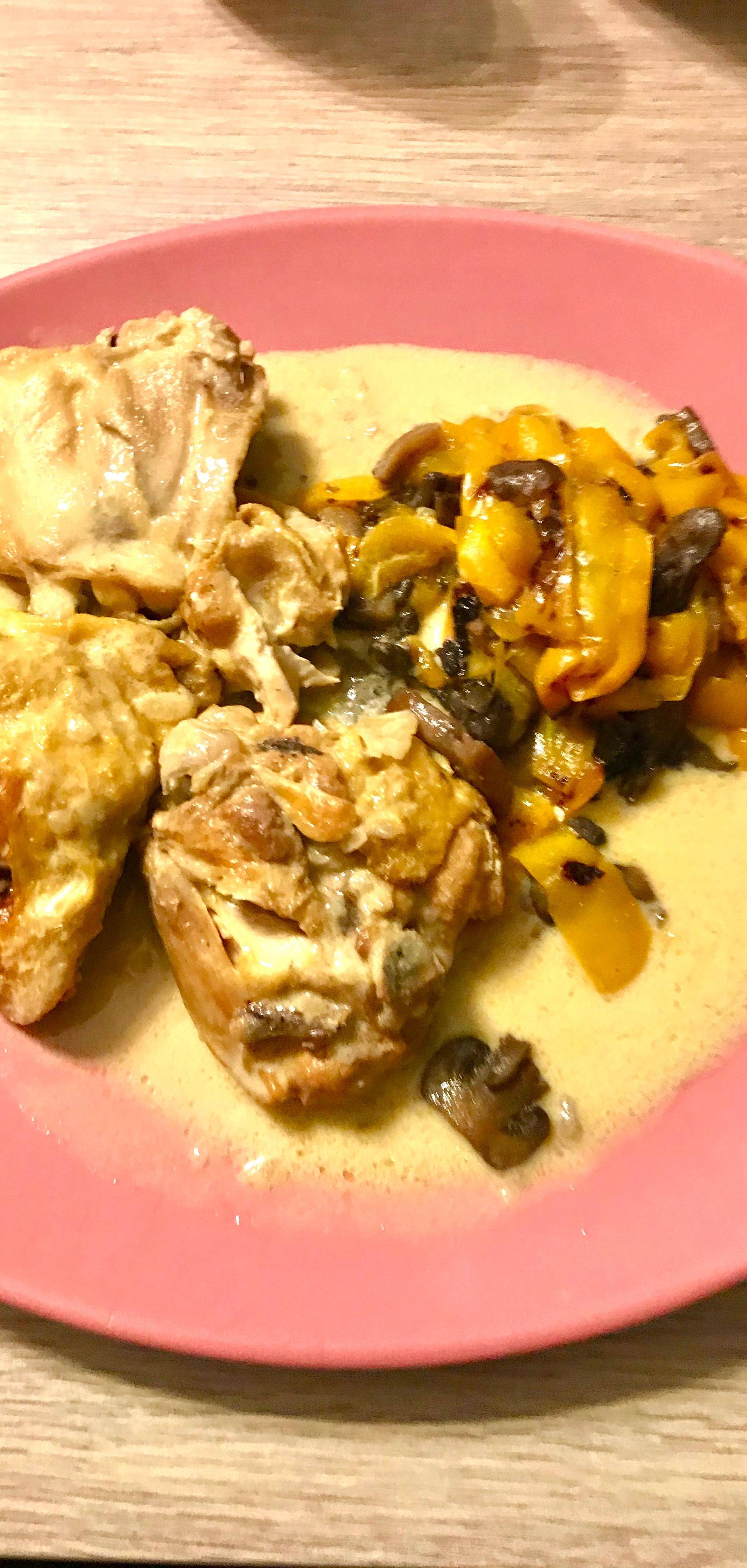 Haut de poulet sauce moutarde et crème - Recette Cookeo | Moulinex