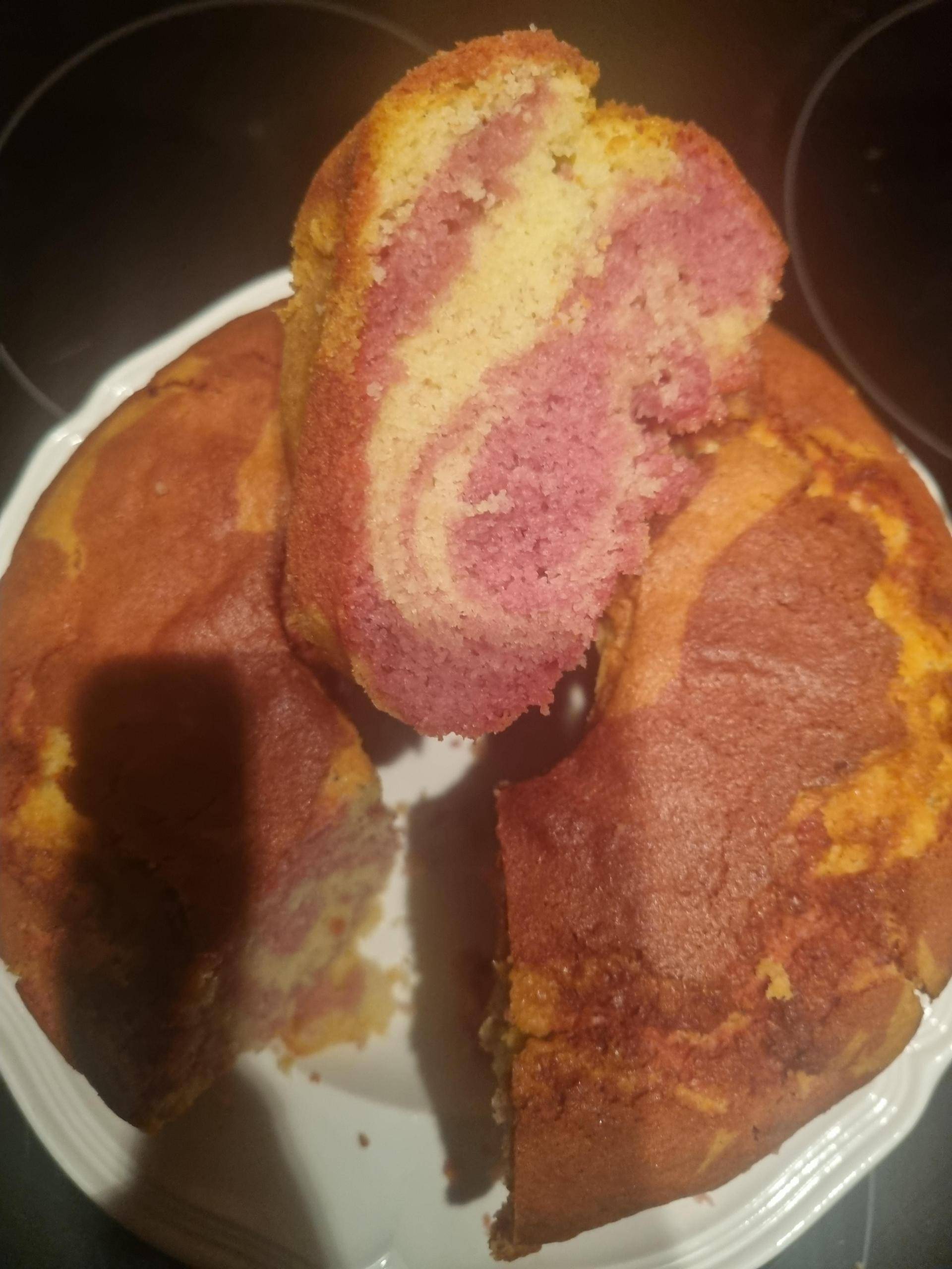 Gâteau marbré framboise vanille - Recepten Cookeo | Moulinex