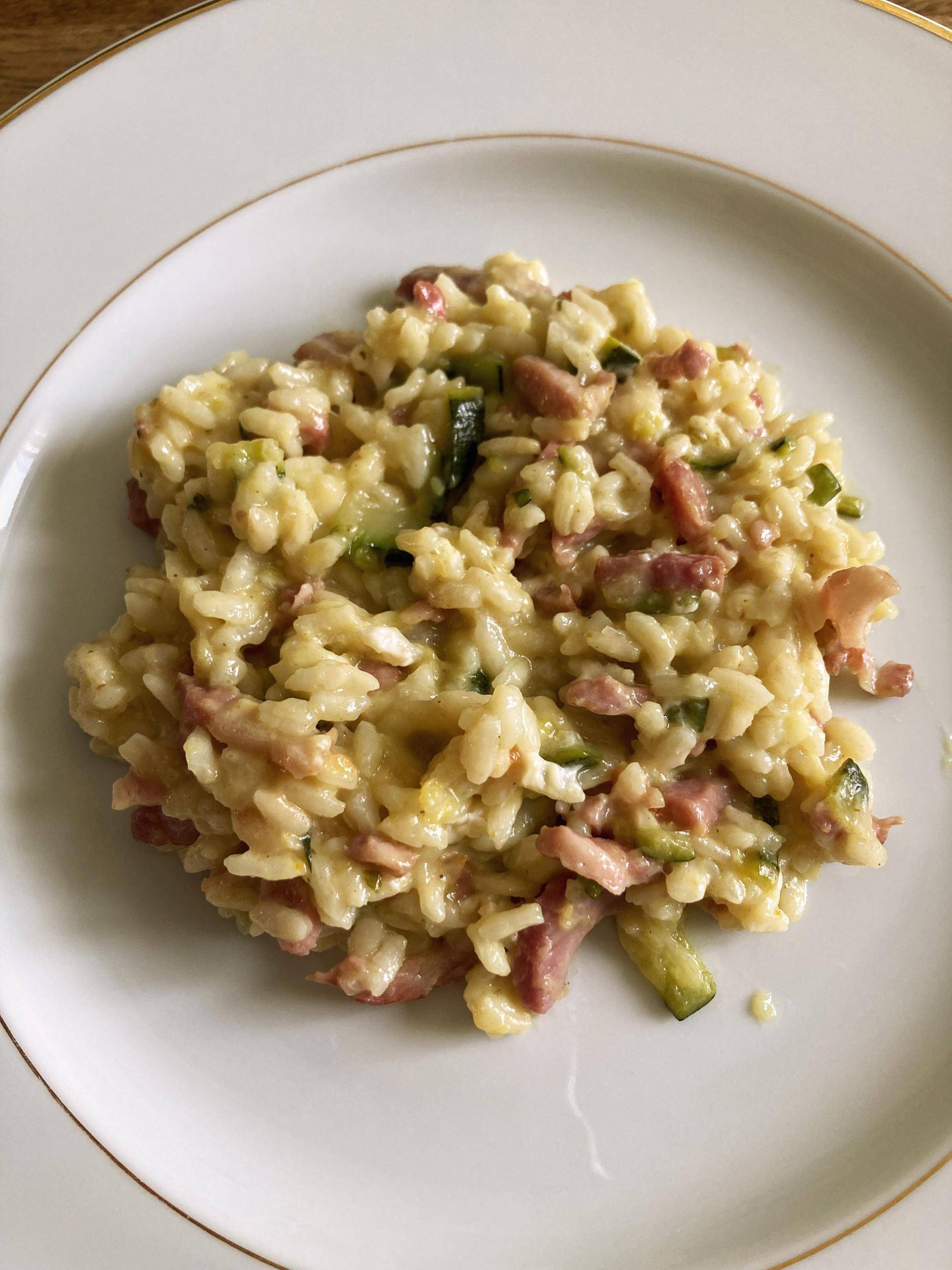 Risotto crémeux express courgette bacon - Recepten Cookeo V3 | Moulinex