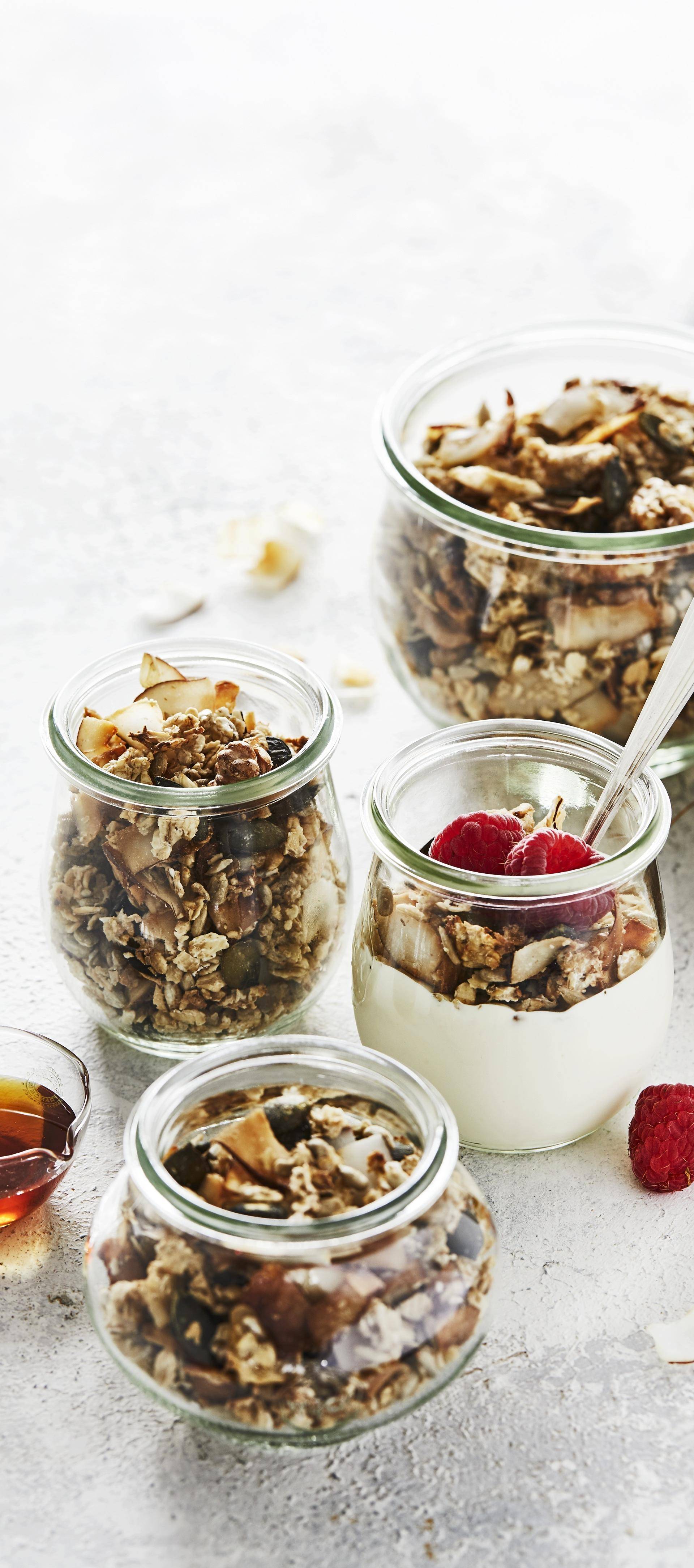 Granola met ahornsiroop en pecannoten - Recepten Crisp&Go 3P | Moulinex