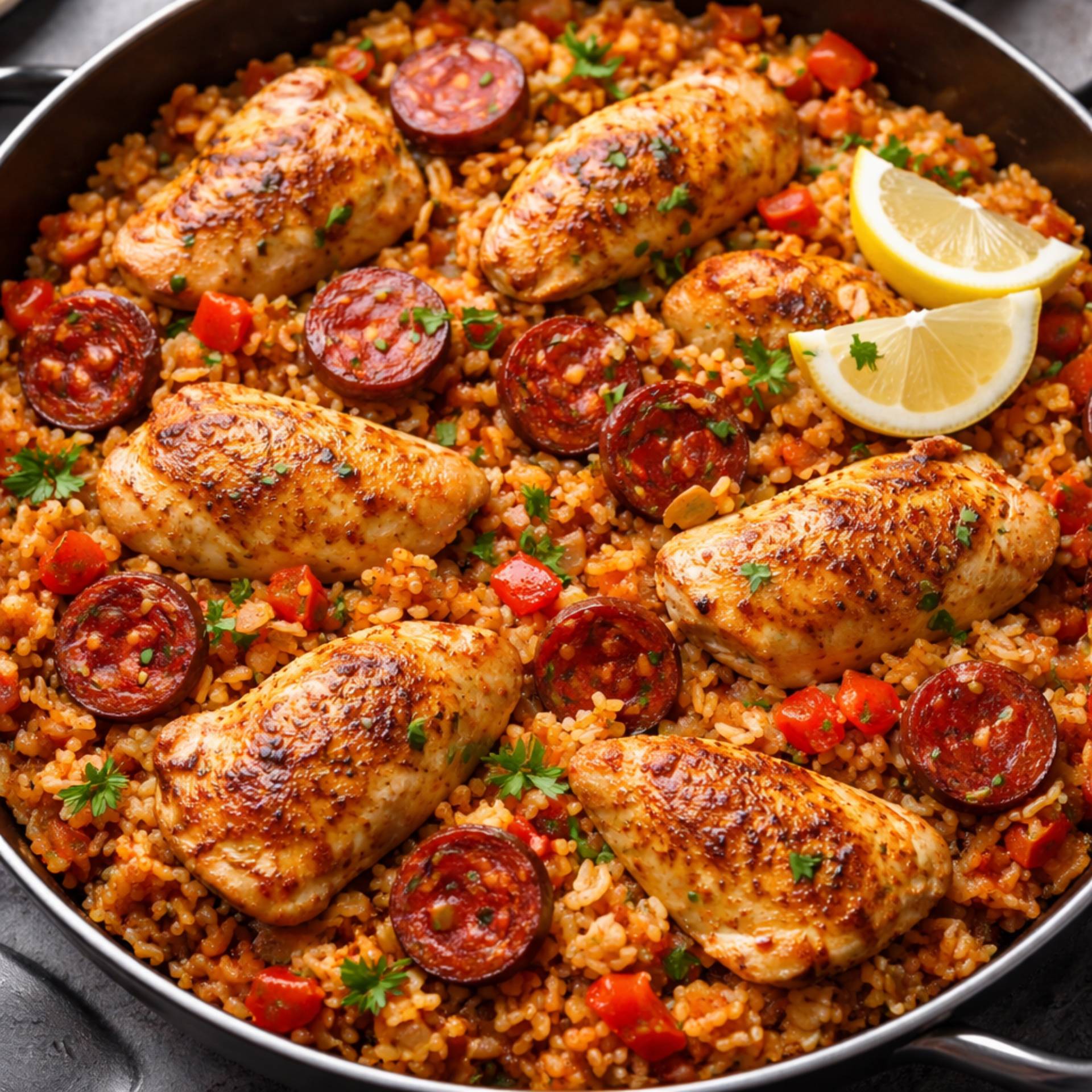 Riz poulet chorizo de lbgh - Recette Cookeo V3 | Moulinex