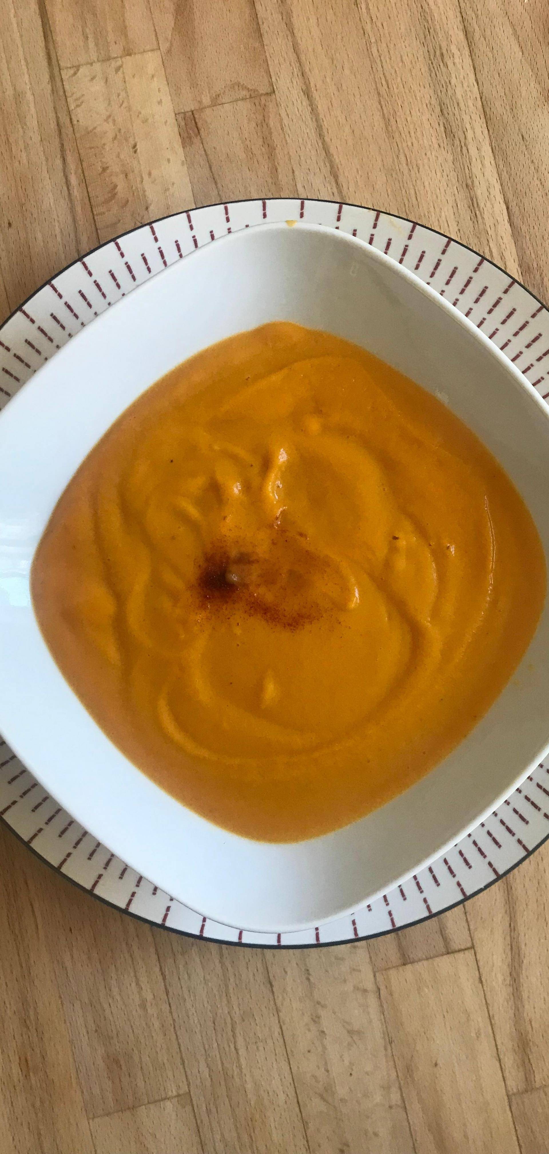 Veloutée de carottes et patates douces au lait de coco, curry et gingembre - Recette Cookeo V3 | Moulinex