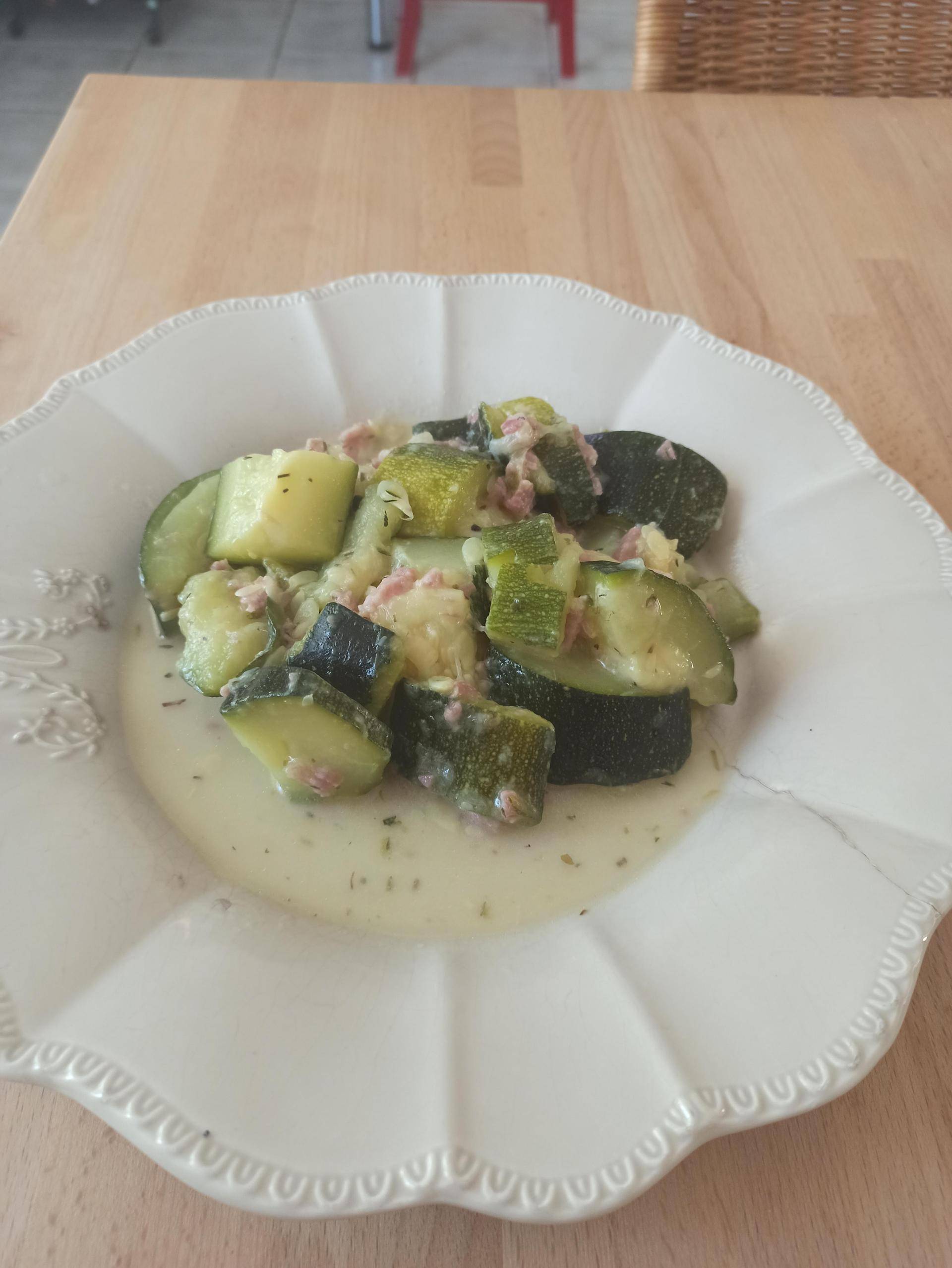 Courgettes au lardons et parmesan - Recepten Companion Connect XL | Moulinex