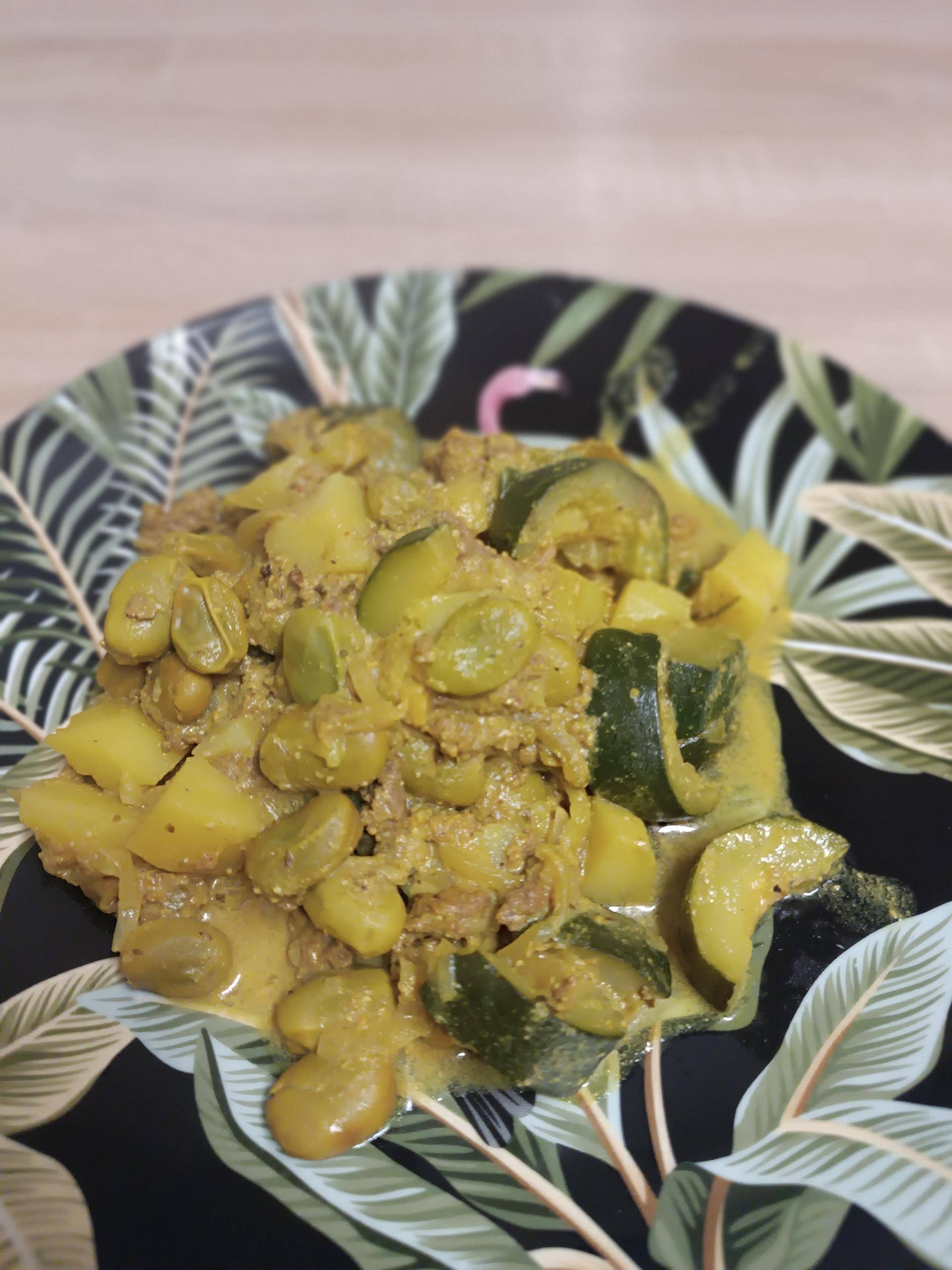 Curry bœuf coco, fèves et courgettes. - Recette Cookeo V3 | Moulinex