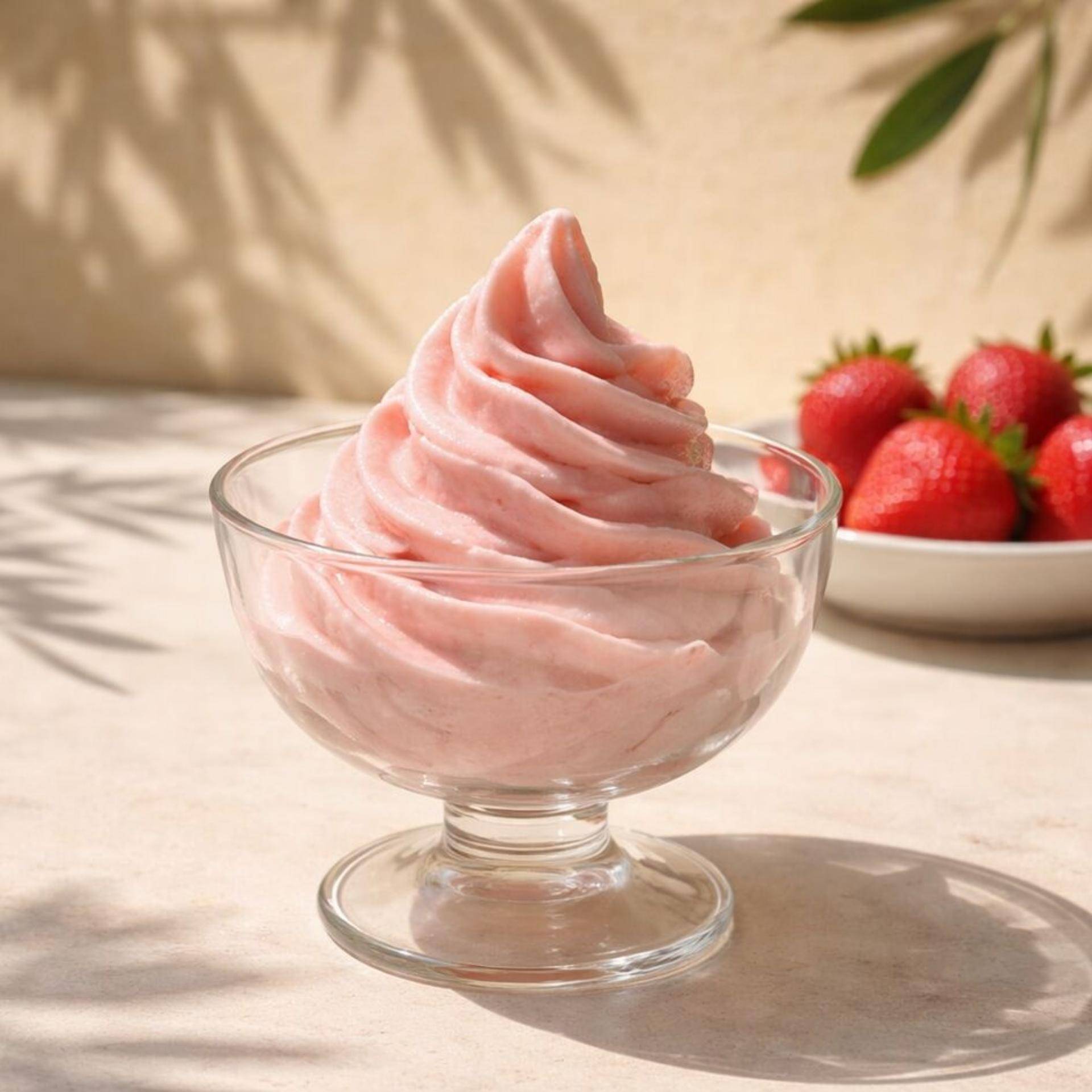 Yaourt glacé fraise - Recette Freezi | Moulinex