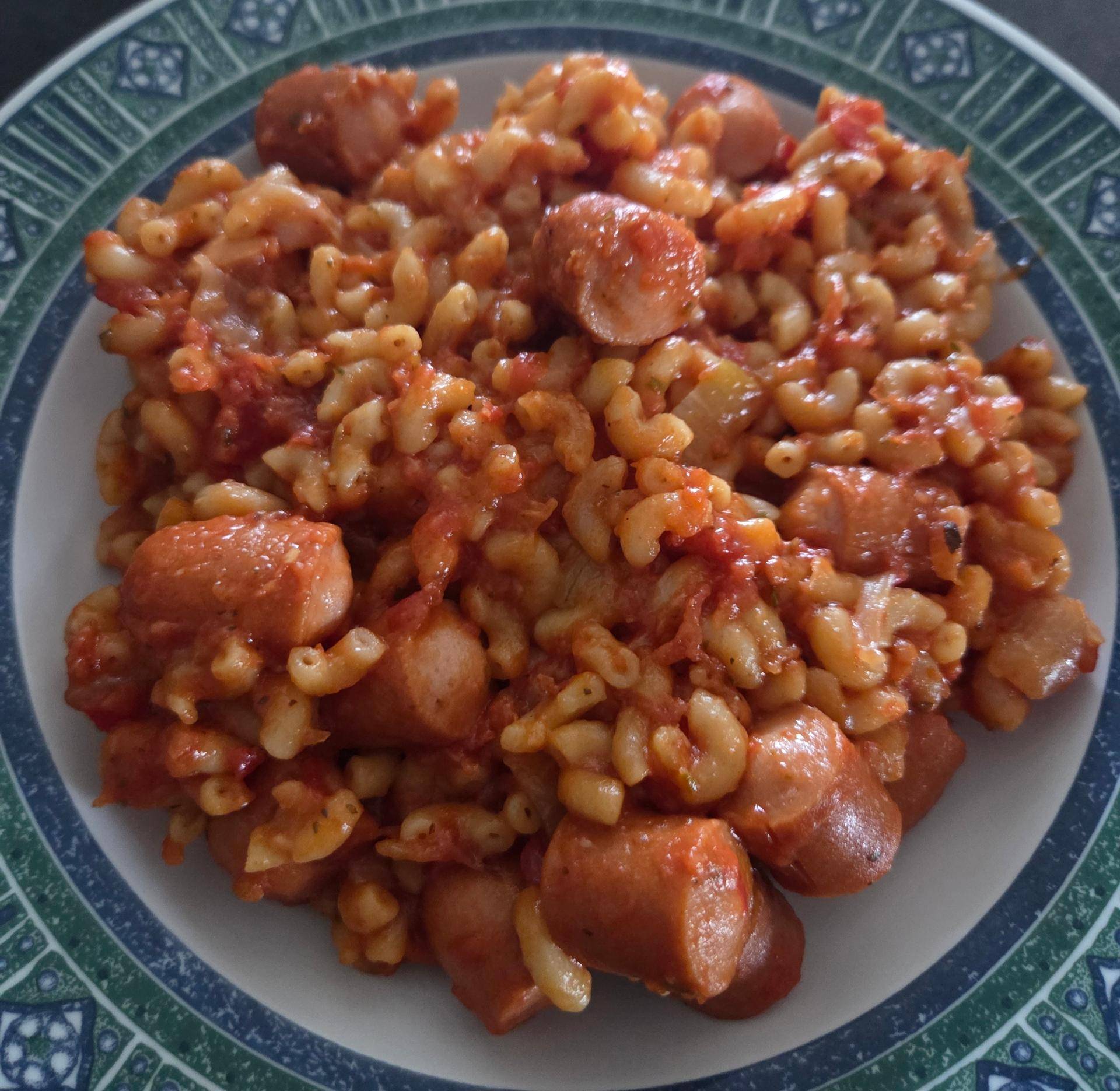 Coquillettes et knacki à la sauce tomate et au parmesan - Recepten Cookeo V3 | Moulinex