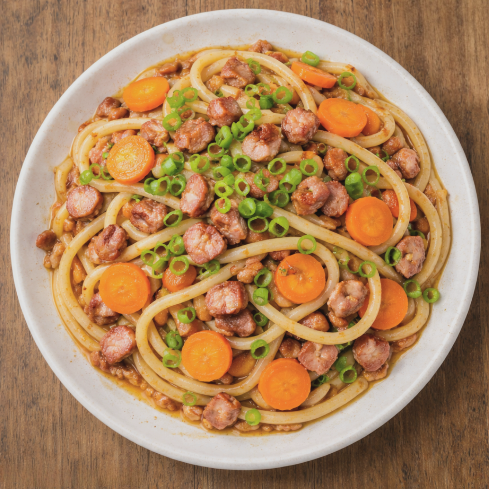 Nouilles aux lardons, carottes et oignon rouge. - Recette Cookeo 10in1 | Moulinex