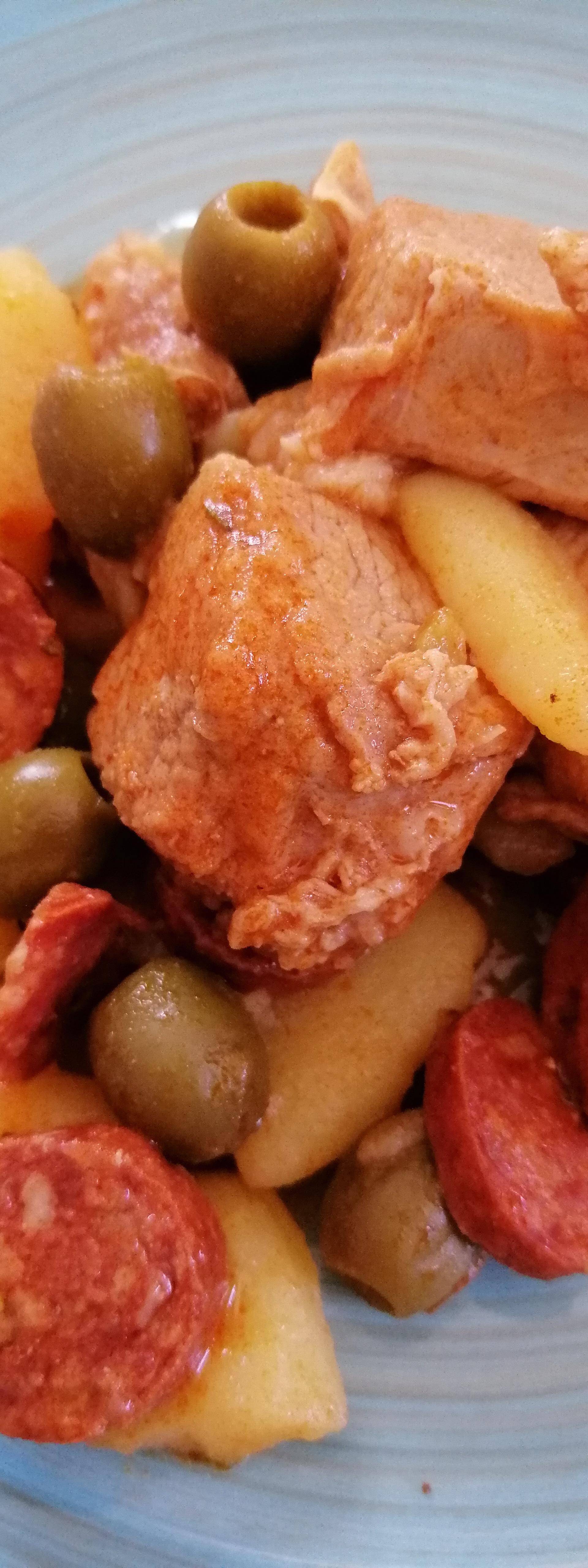 Veau au chorizo, olives et pommes de terre - Recette Companion Connect XL | Moulinex
