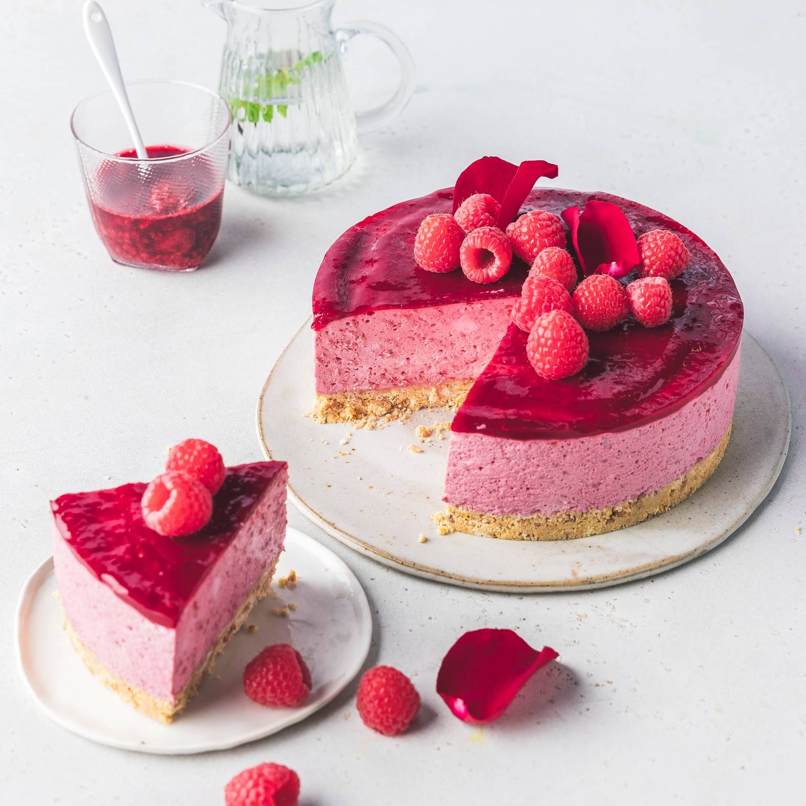 Cheesecake framboise et eau de rose - Recepten Kitchen Machines Touch/Touch + | Moulinex