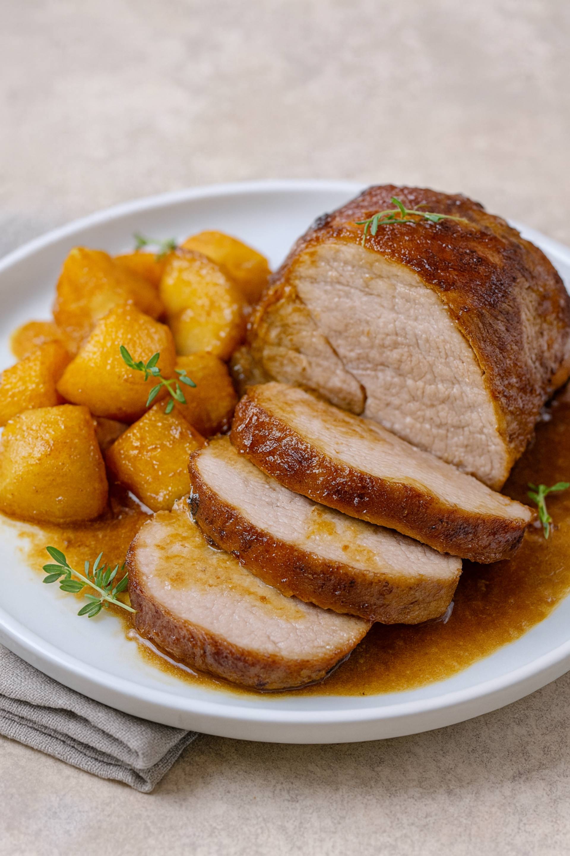 Rôti de porc spiringue au Cookeo – Pommes de terre fondantes et sauce réduite - Recette Cookeo Infinity Autostir | Moulinex