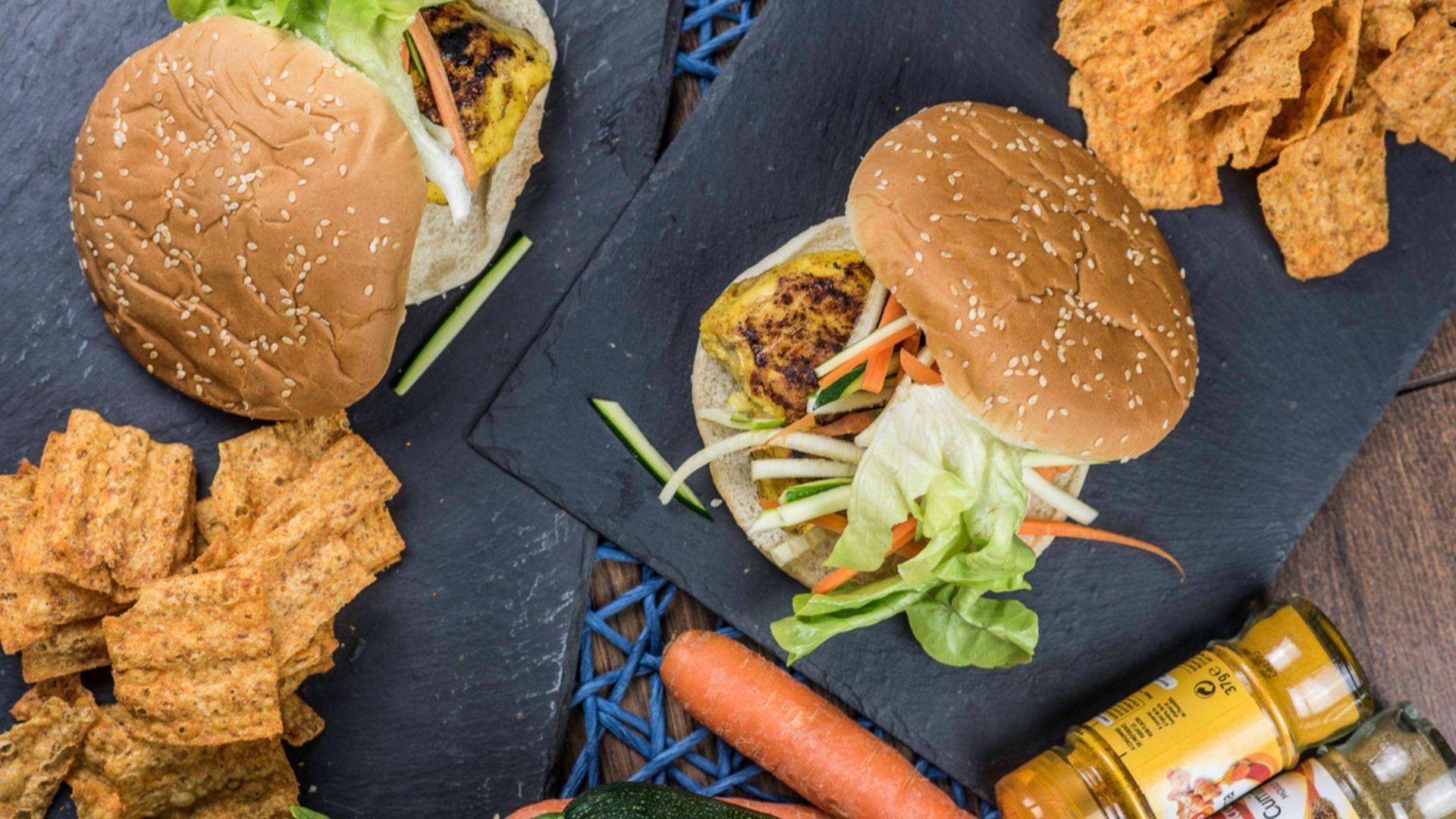 Burger de poulet satay - Recepten Cook'in One | Moulinex