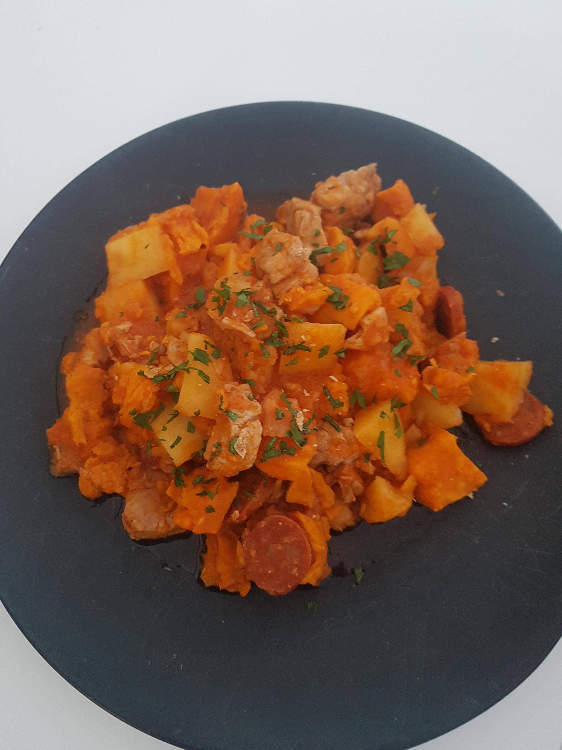 Sauté de porc chorizo - patate douce - Recepten Cookeo | Moulinex