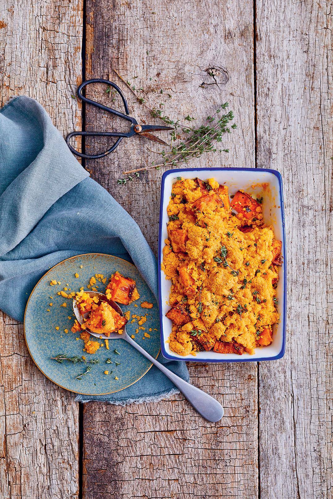 Crumble de butternut au parmesan - Recepten EASY FRY & GRILL 2 in 1 MECHANICAL | Moulinex