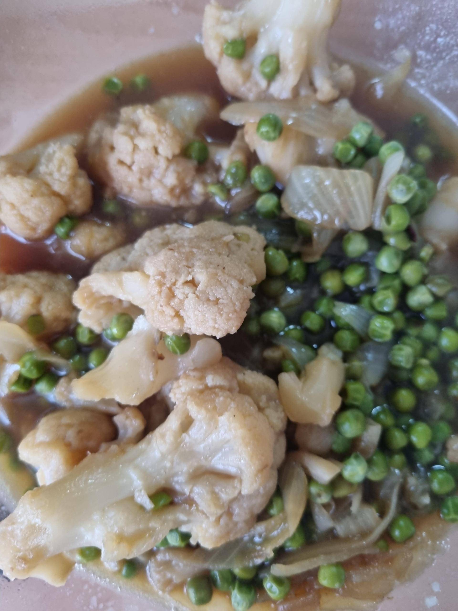 Poêlée de choux-fleurs et petits pois - Recette Cookeo | Moulinex