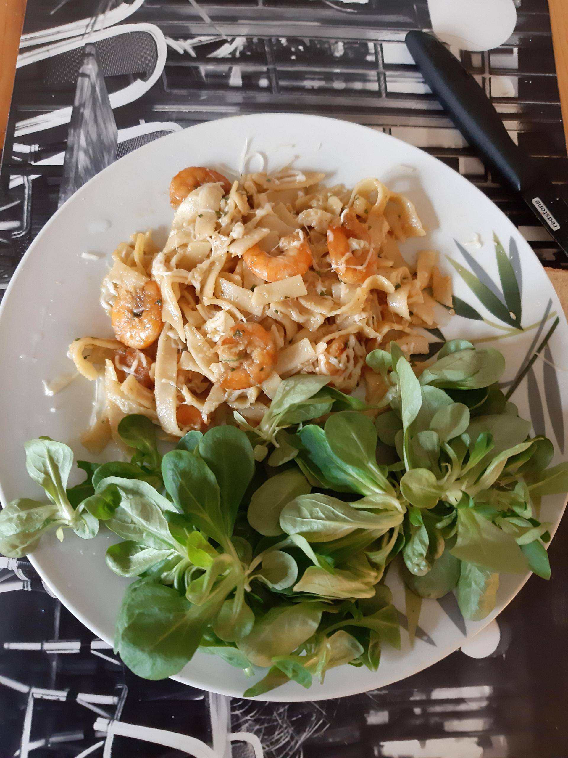 Crevettes marinées à l'ail et tagliatelles - Recepten Cookeo | Moulinex