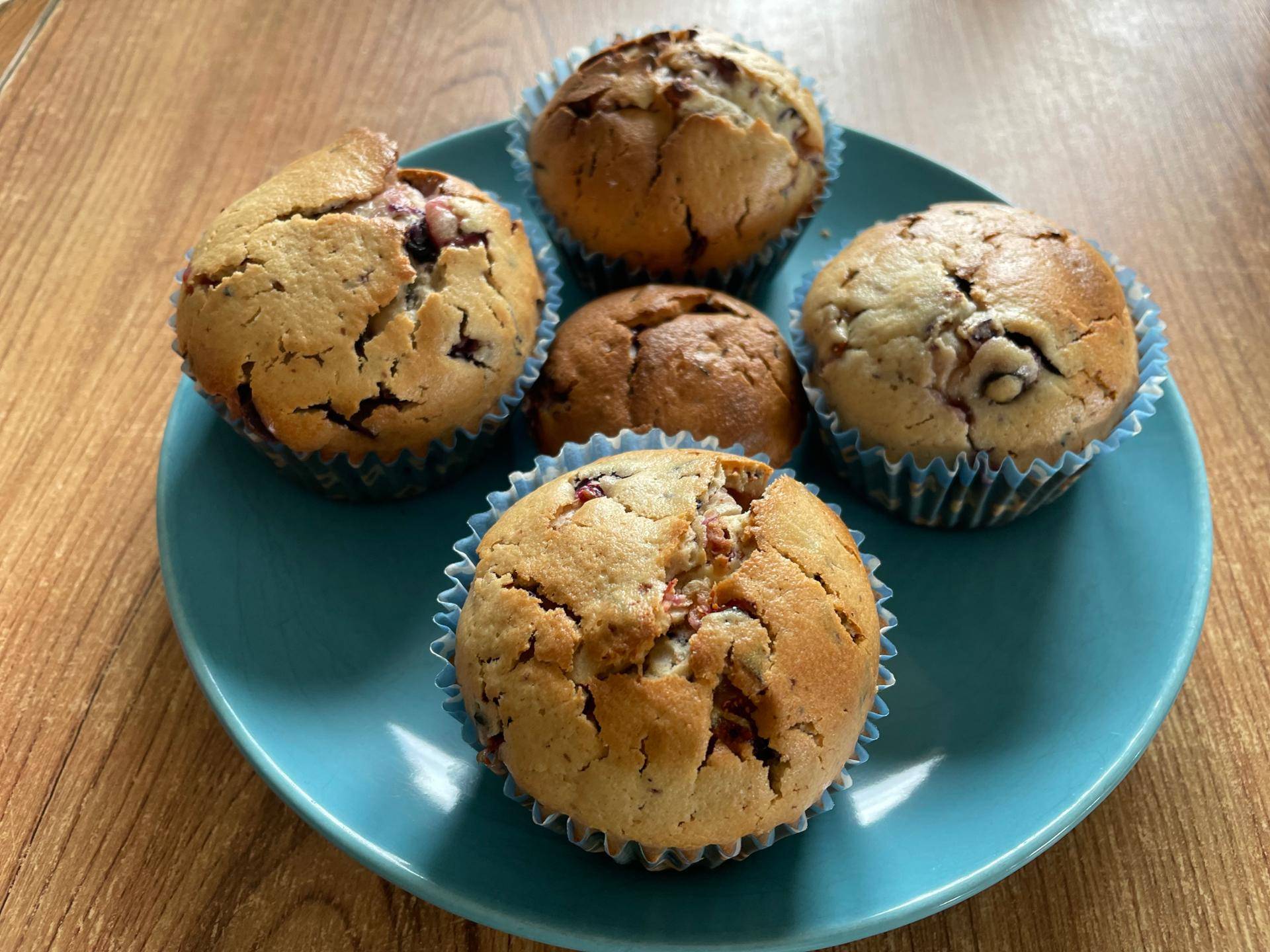 Muffins aux myrtilles et au chocolat sans lait - Recepten Companion Connect XL | Moulinex