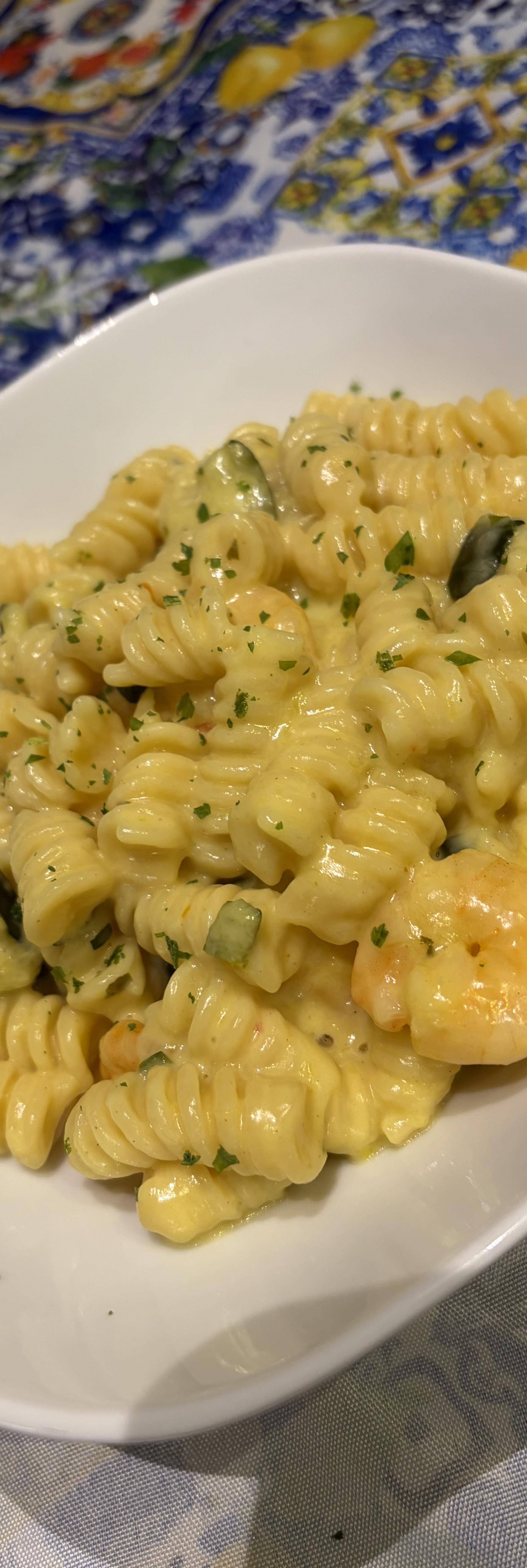 Fusilli creme courgette et scampis - Recette Cookeo Infinity Autostir | Moulinex