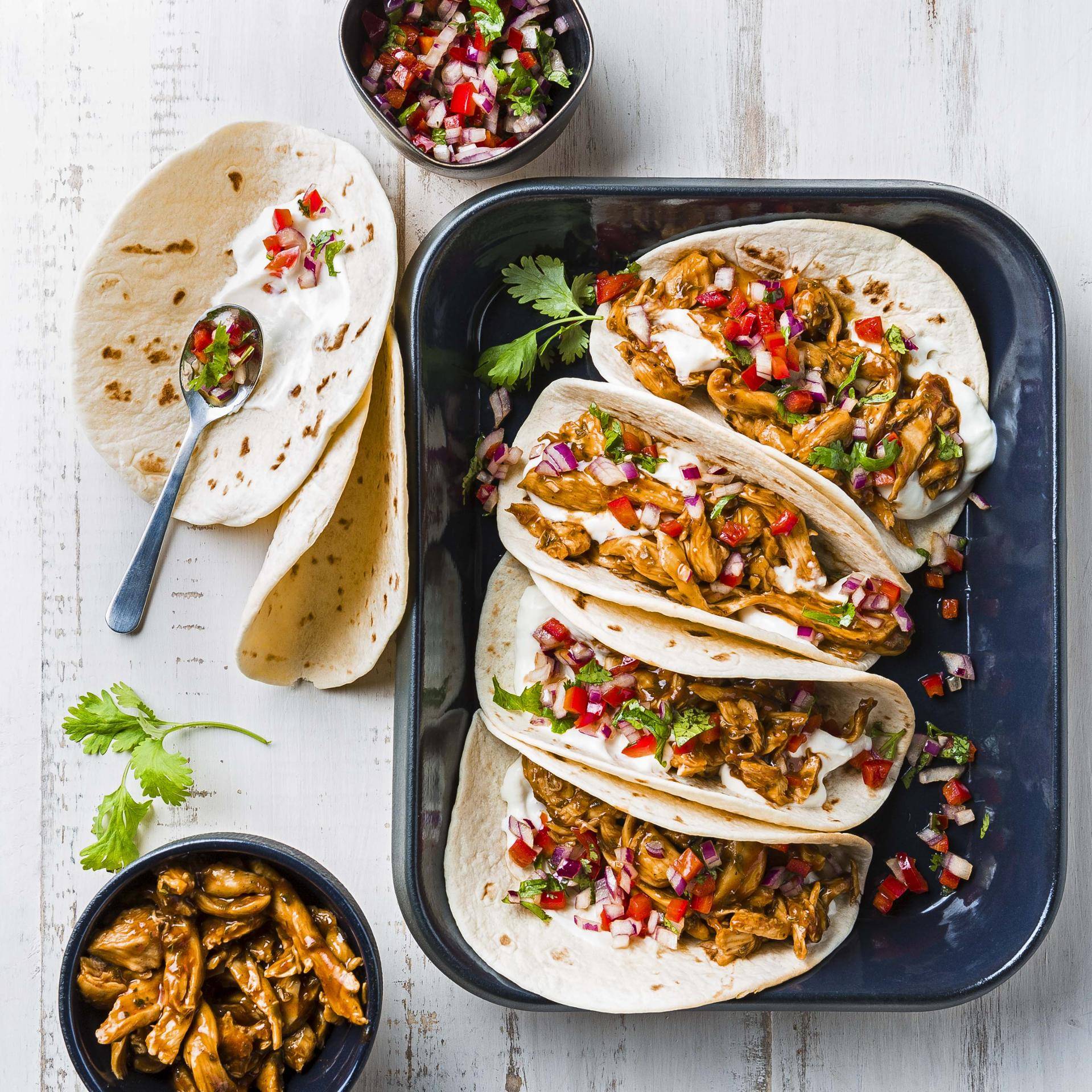 Tacos au poulet - Recepten Cuiseur vapeur | Moulinex