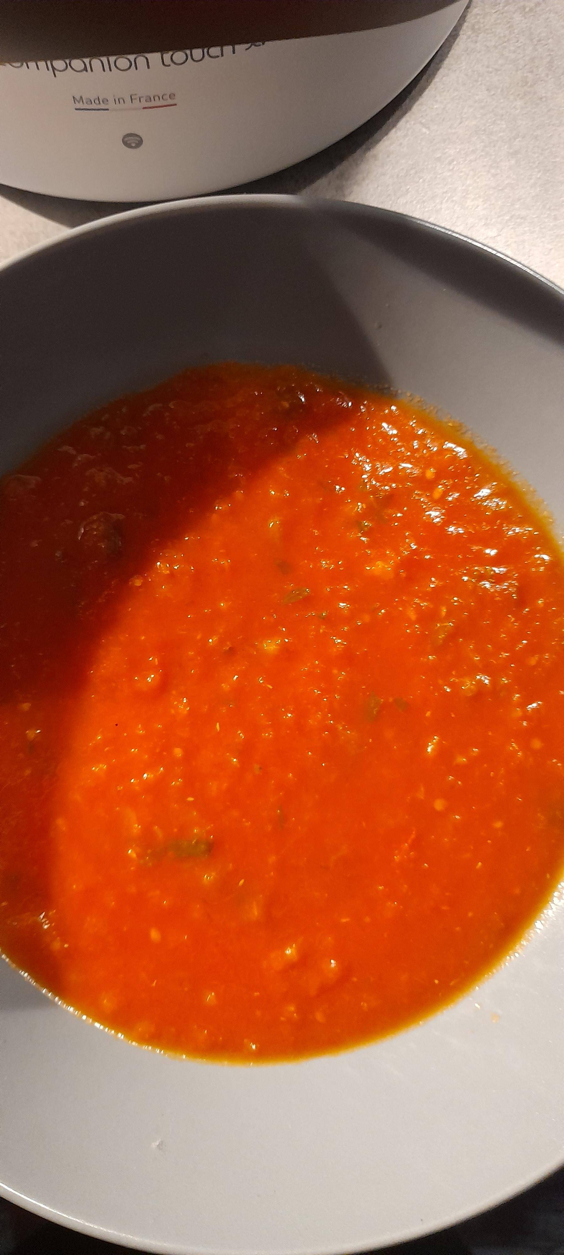 Soupe à la tomate et céleri - Recepten Companion Connect XL | Moulinex