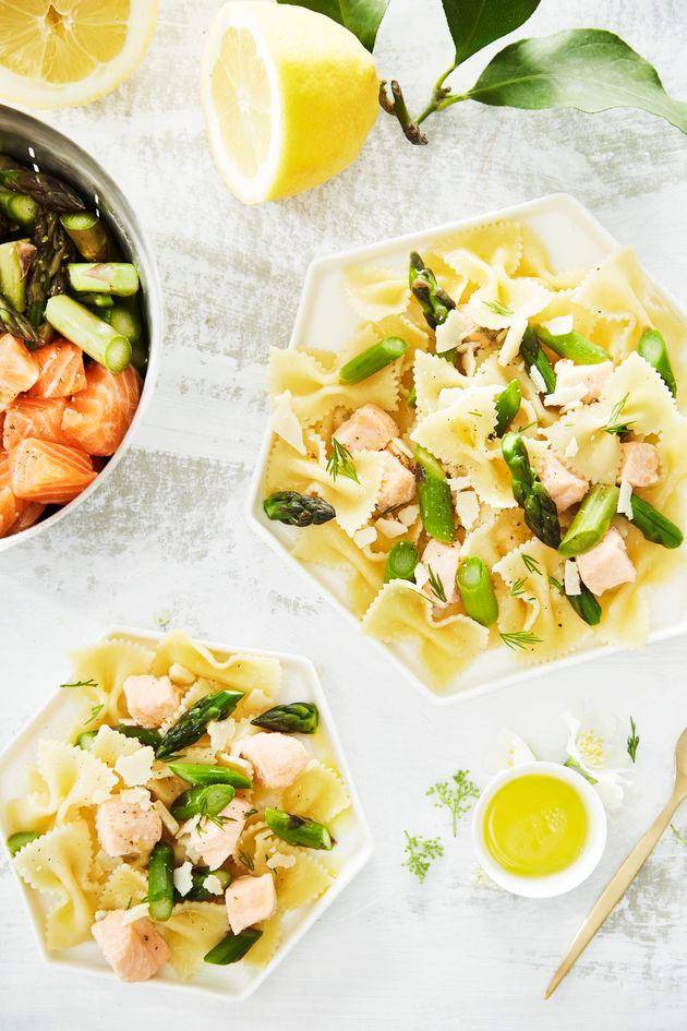 One pot pasta, saumon-asperge, sauce citron - Recepten Perfectmix Cook | Moulinex