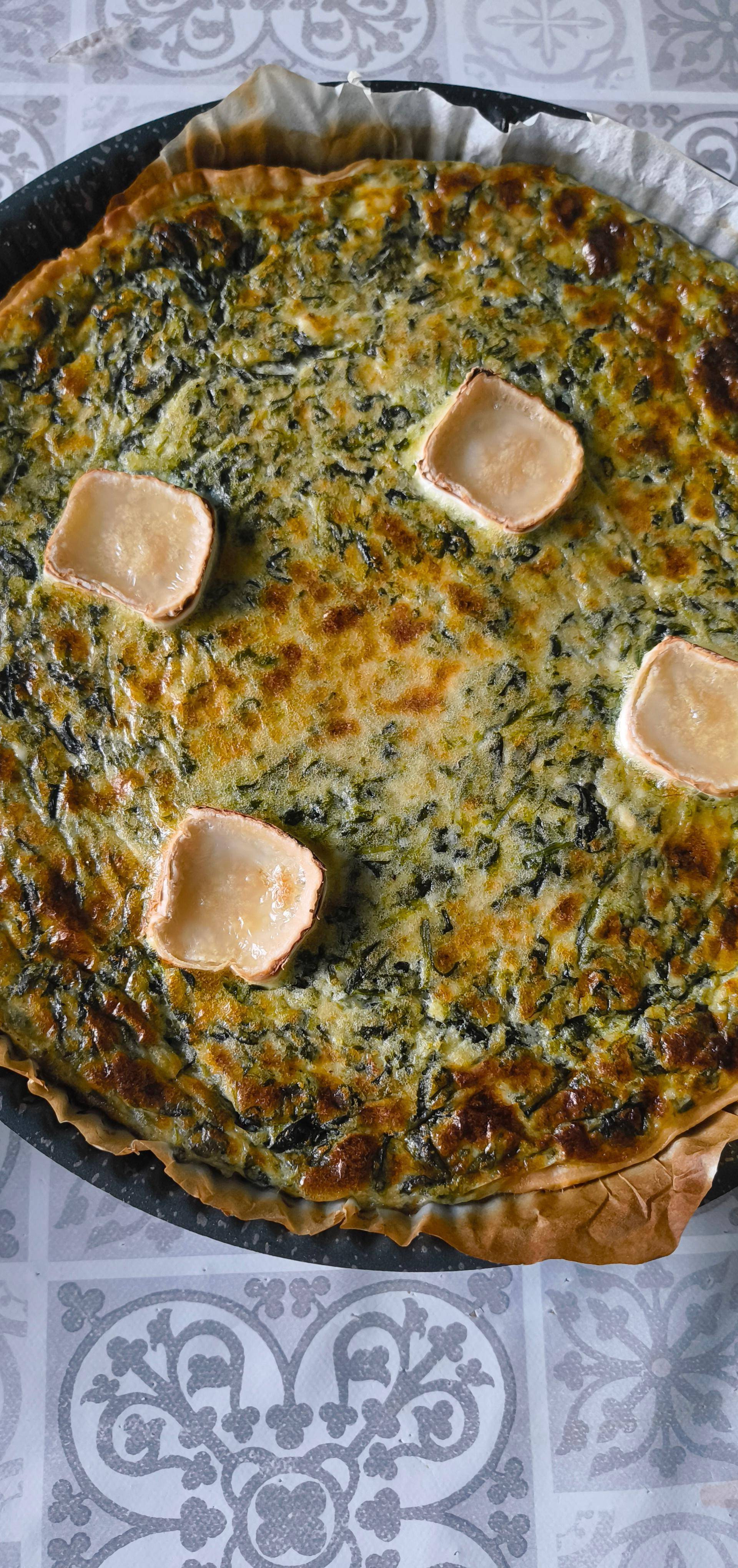 Tarte chèvre épinards - Recette Companion Connect XL | Moulinex