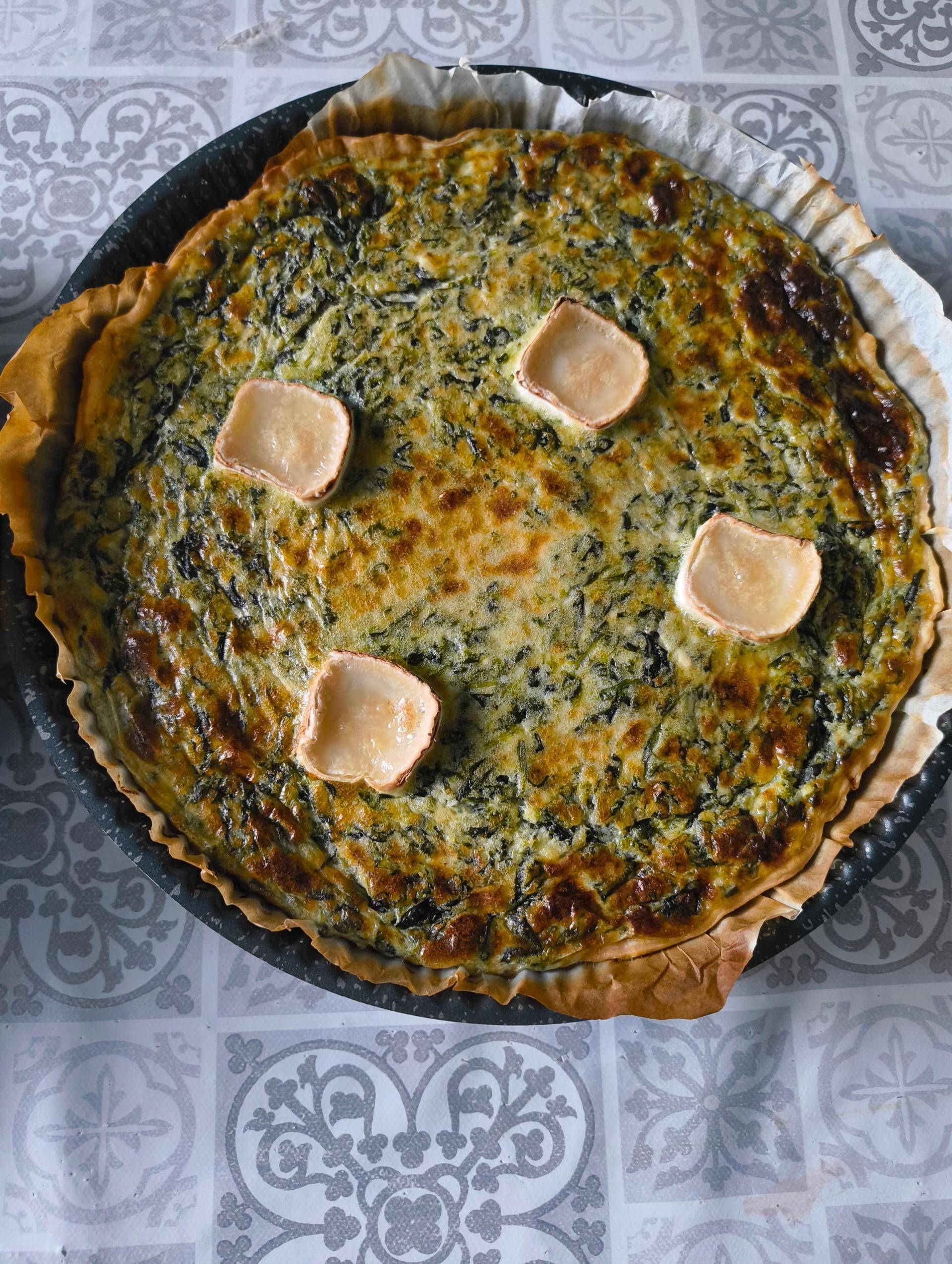 Tarte chèvre épinards - Recette Companion Connect XL | Moulinex