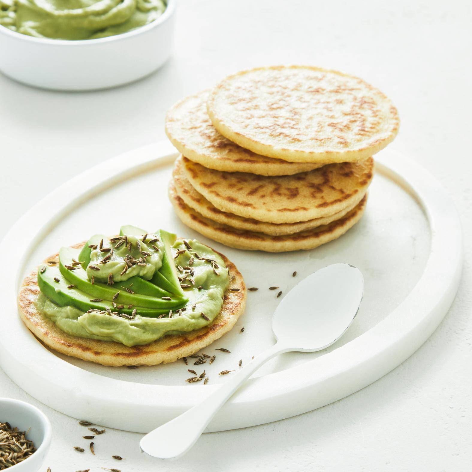 Blinis à l’avocat sans gluten - Recette Perfectmix + | Moulinex