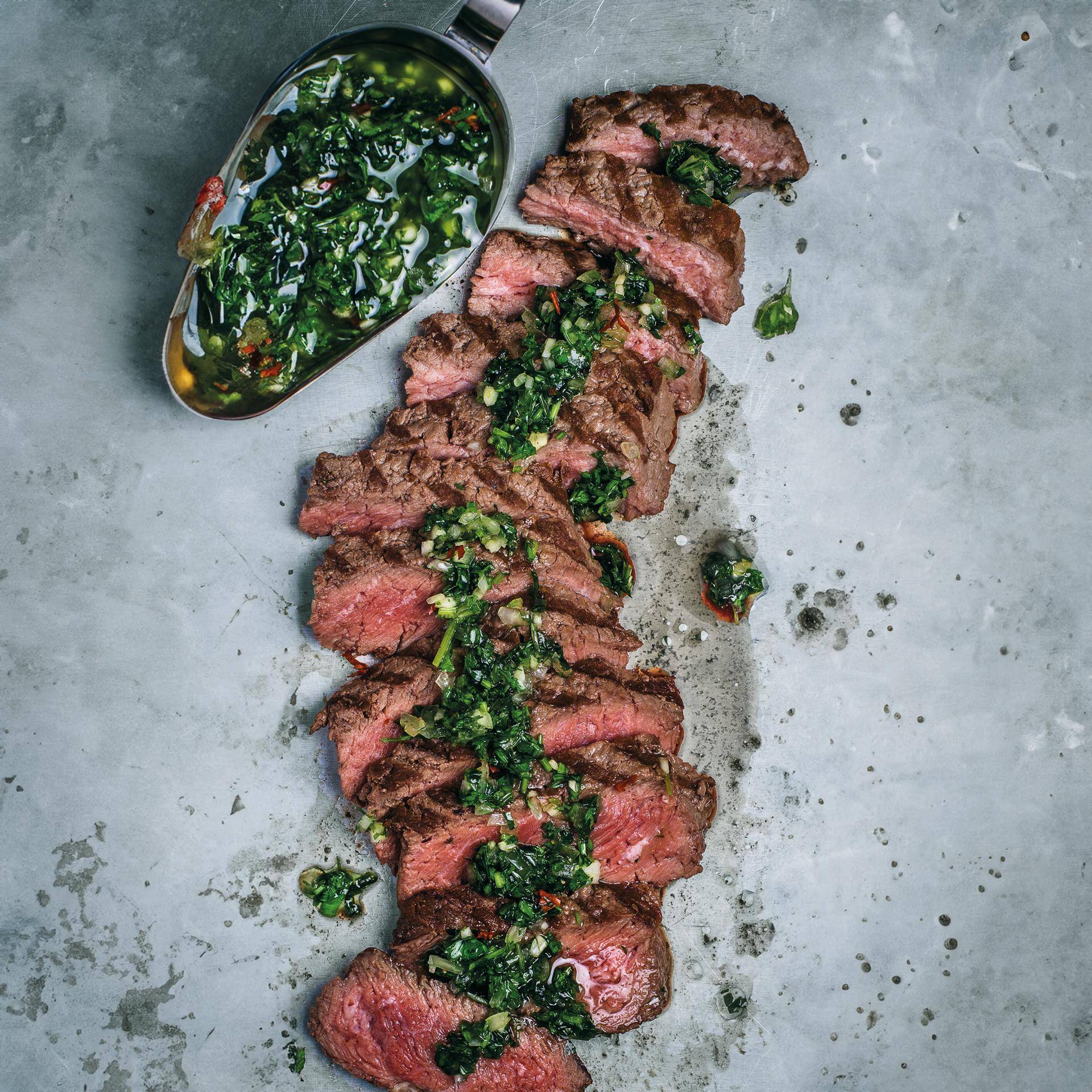 Steak met chimichurrisaus - Recepten Easy Fry Compact | Moulinex