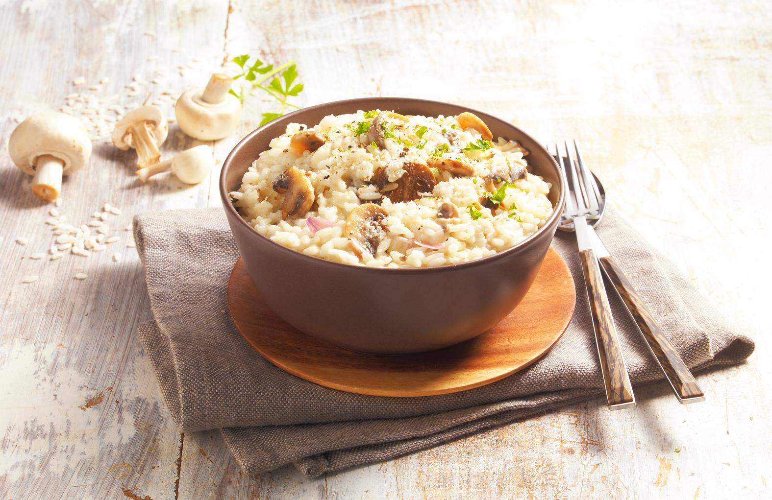 Risotto au gorgonzola et aux champignons - Recepten Cook'in One | Moulinex