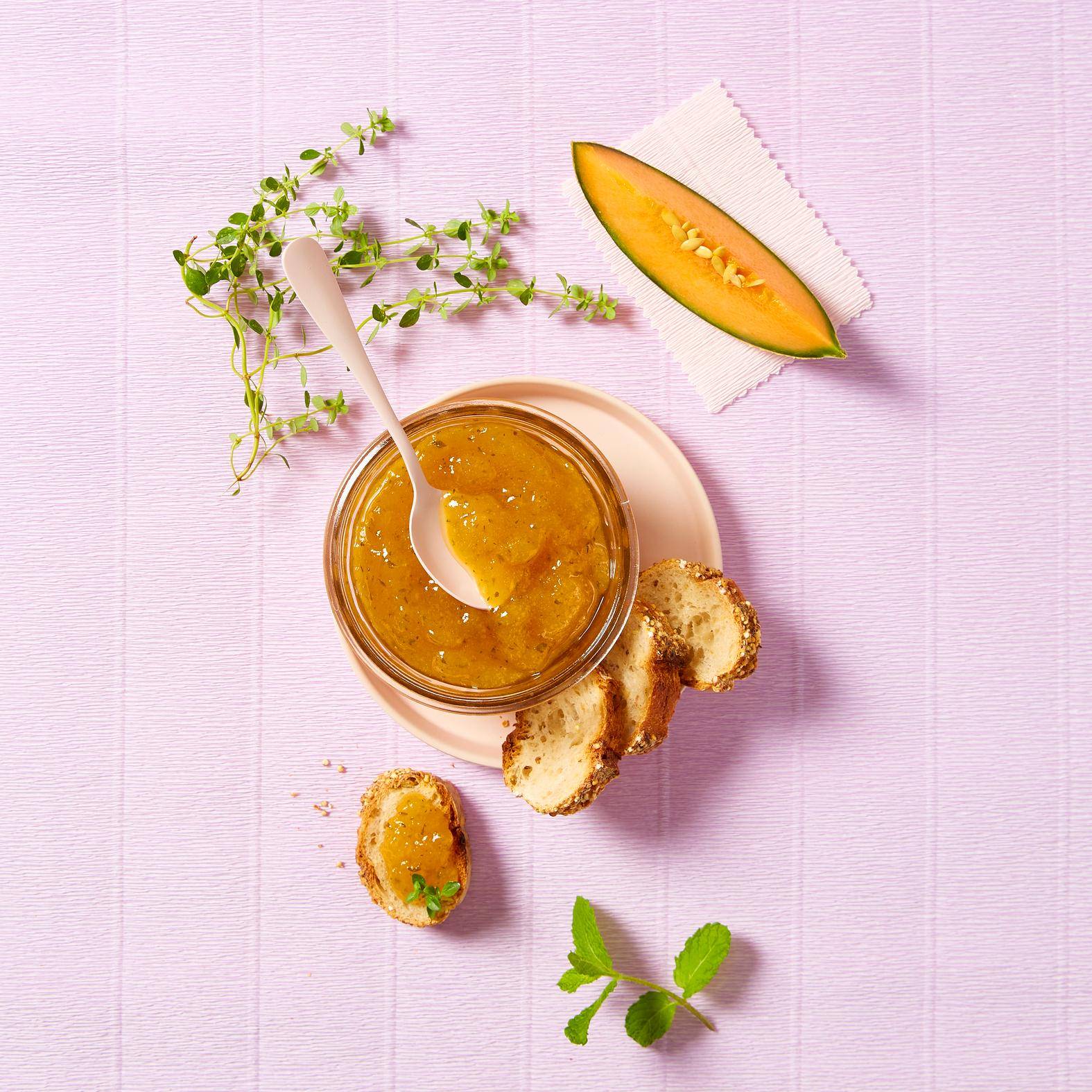 Confiture de melon au thym, citron et menthe - Recepten Perfectmix Cook | Moulinex