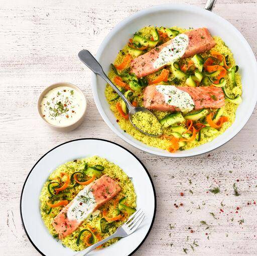 Pavés de saumon aux légumes - Recepten Cuiseur vapeur | Moulinex