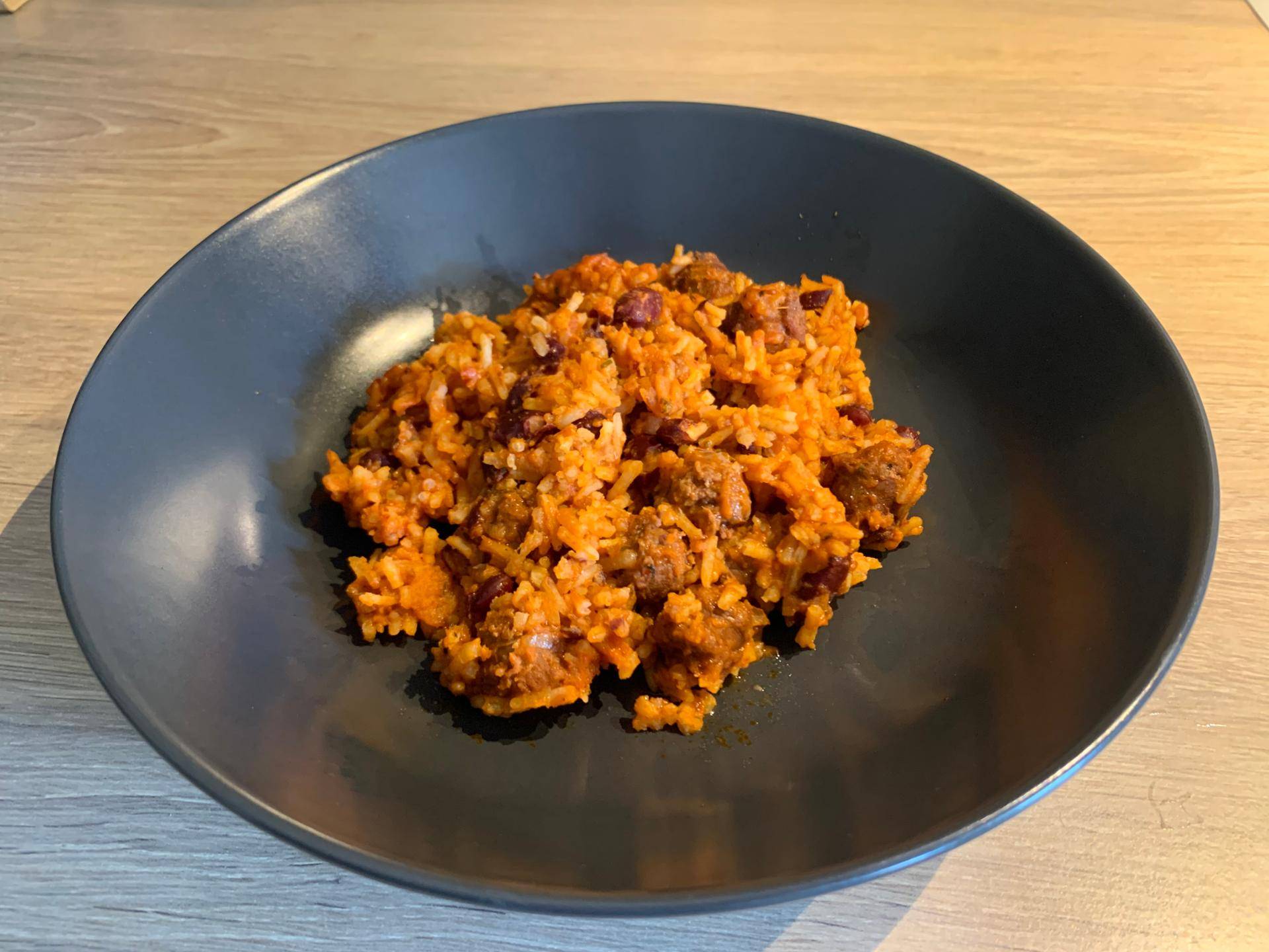 Mijoté de Louisiane aux haricots, riz et saucisses - Recepten Companion Connect XL | Moulinex