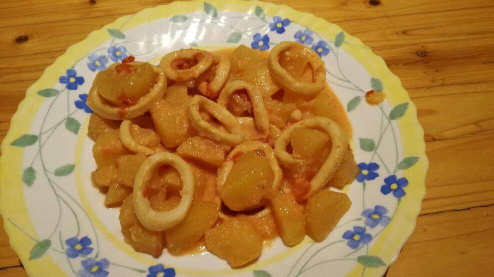 Calamars aux pommes de terre et amandes - Recepten Cookeo | Moulinex