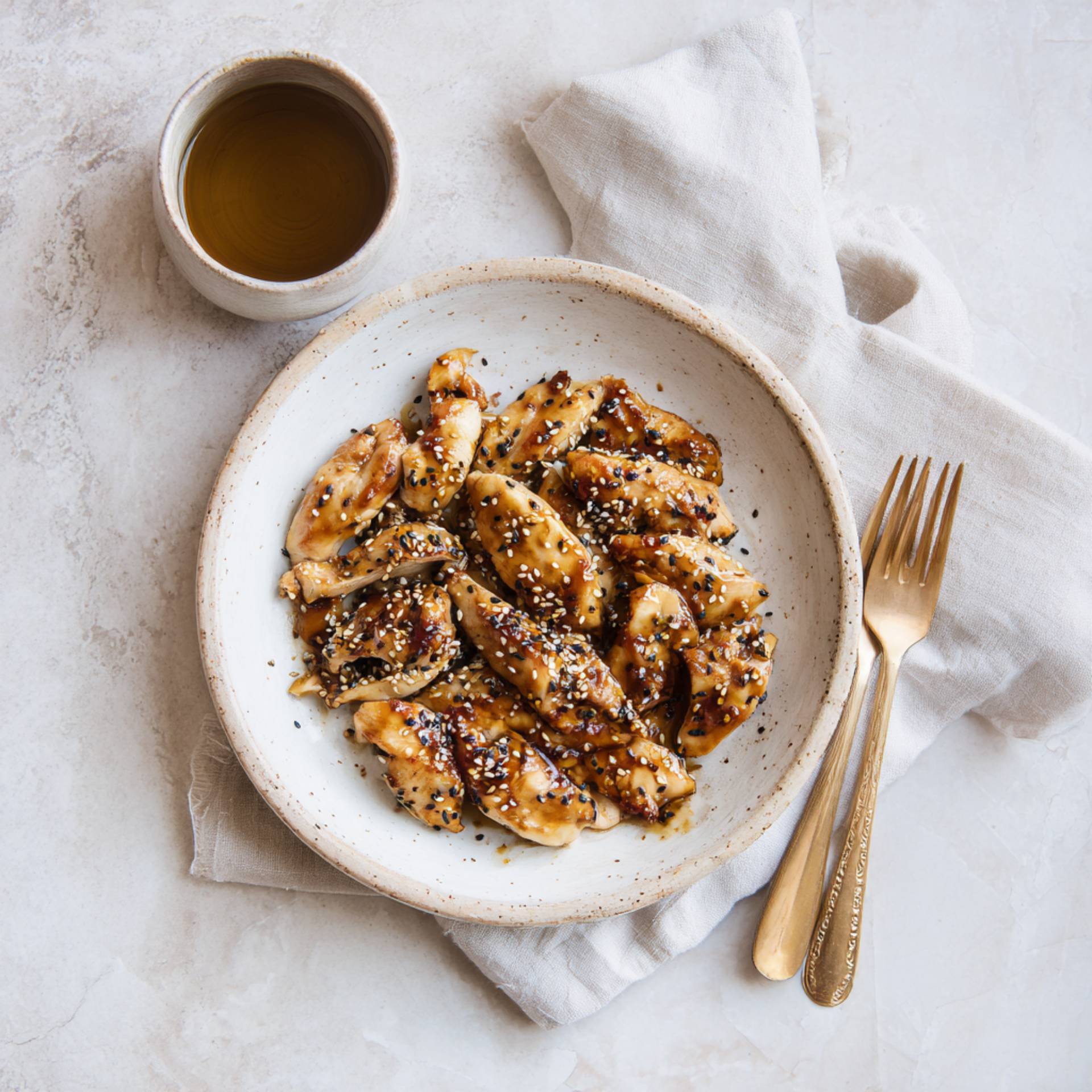 Marinade sauce soja, gingembre et sésame pour poulet - Recette Easy Fry Compact | Moulinex