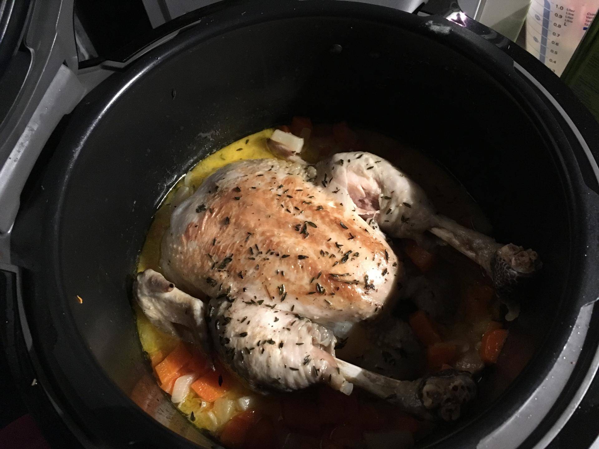 Poulet entier à la moutarde et ses petits légumes - Recepten Cookeo | Moulinex