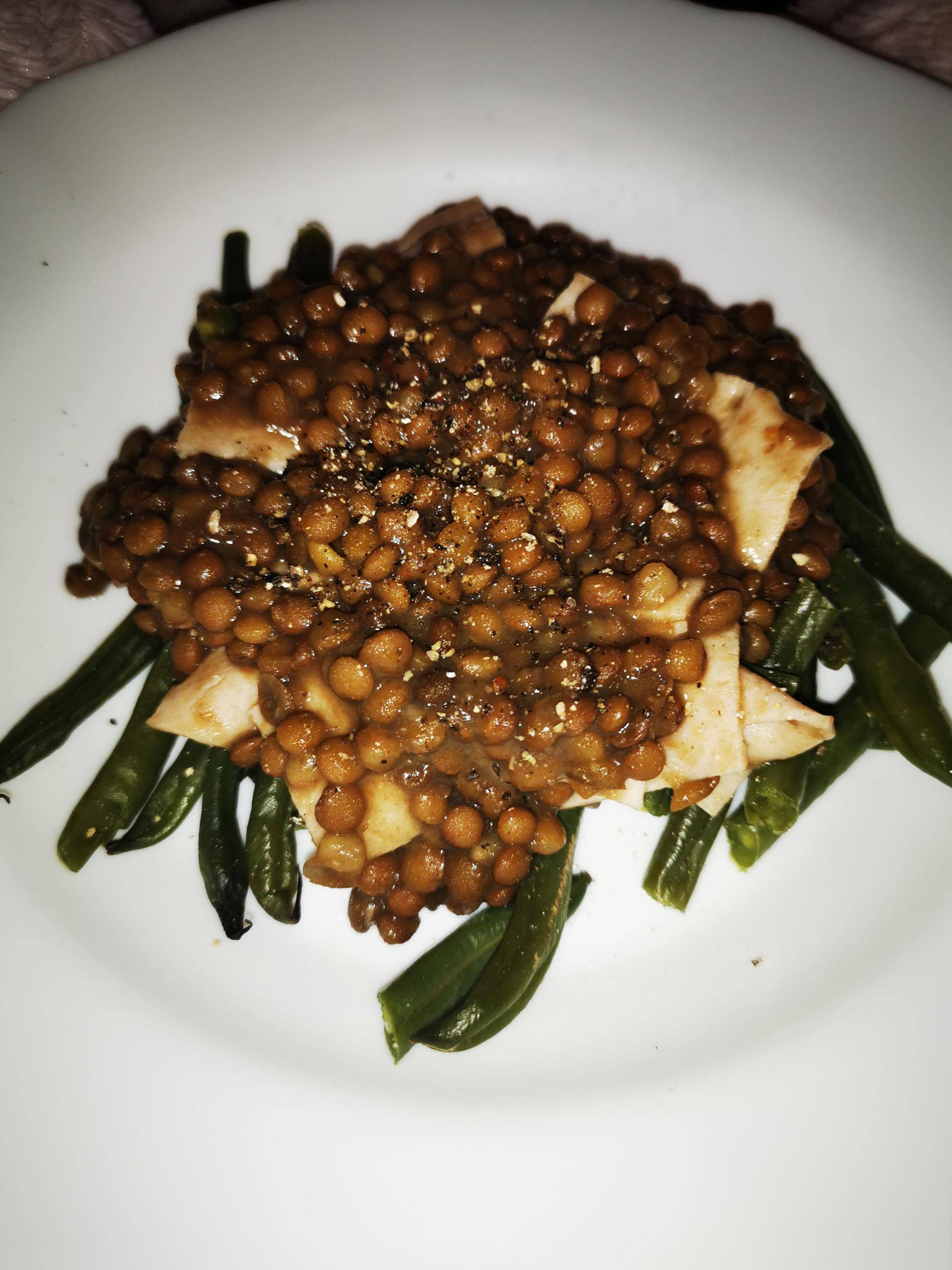 Lentilles, jambon de dinde aux haricots verts. - Recette Cookeo | Moulinex