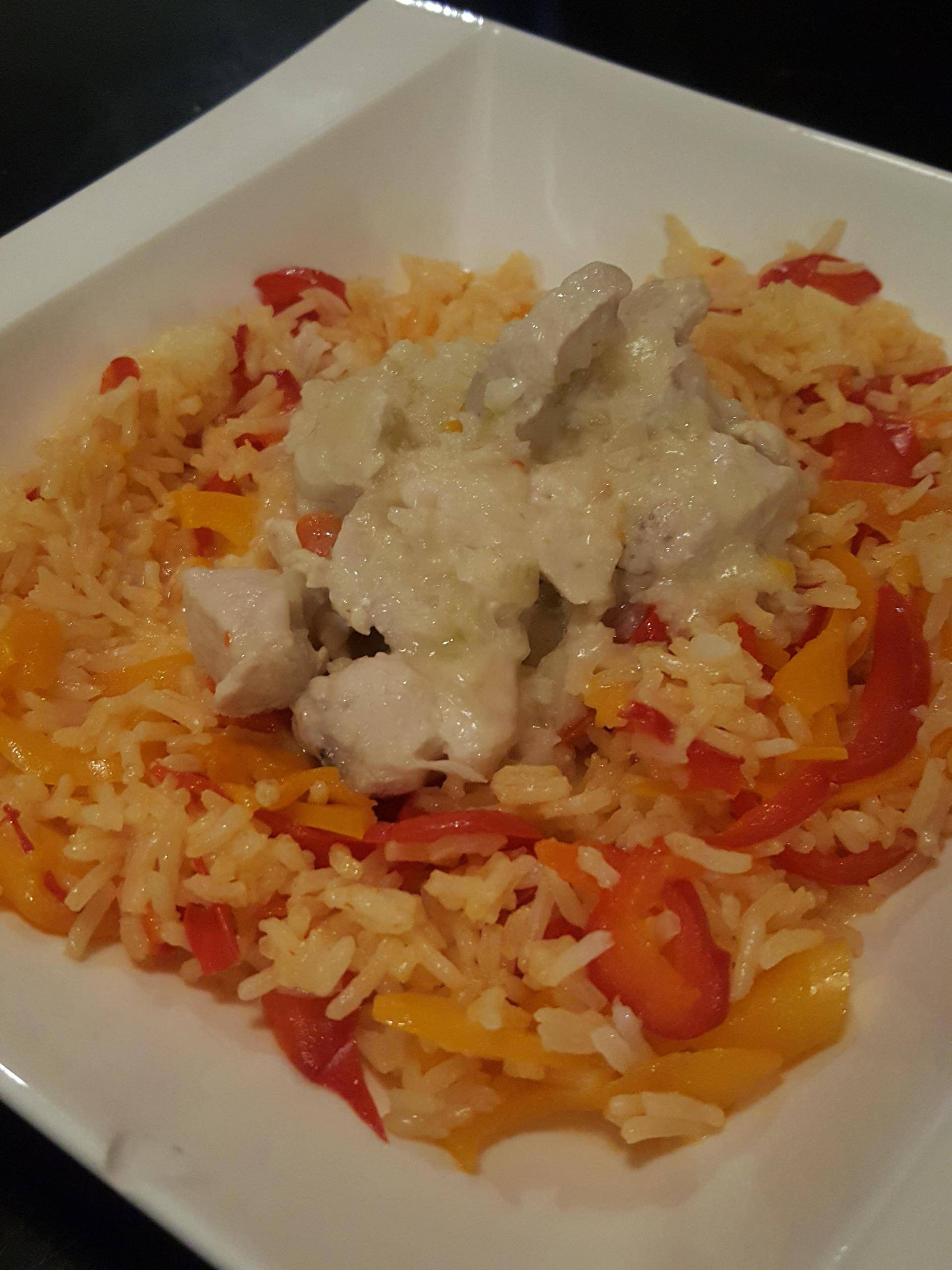 Poulet coco et riz aux poivrons - Recepten Companion Connect | Moulinex