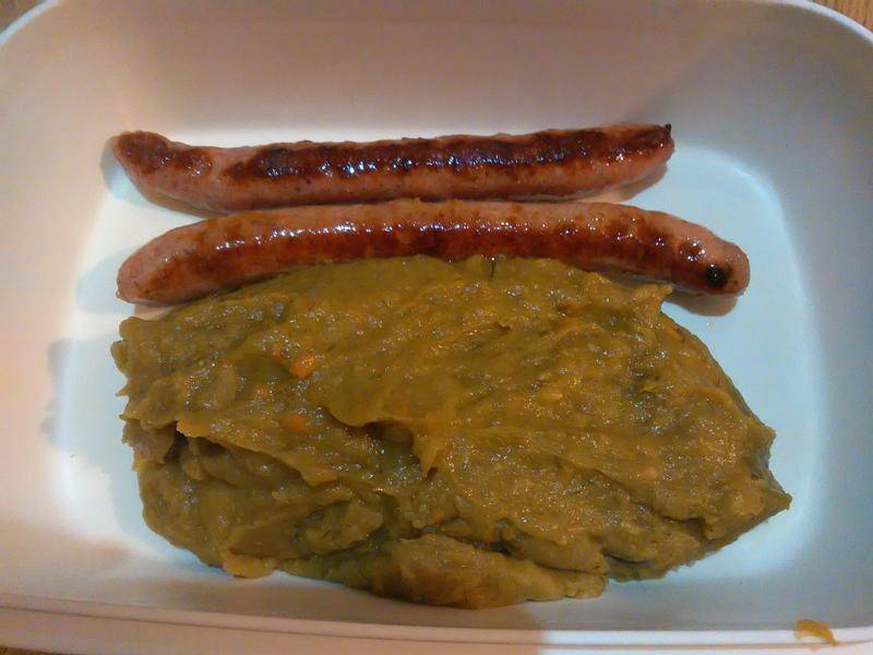 Purée de pois cassés et chipolatas - Recepten Cookeo | Moulinex