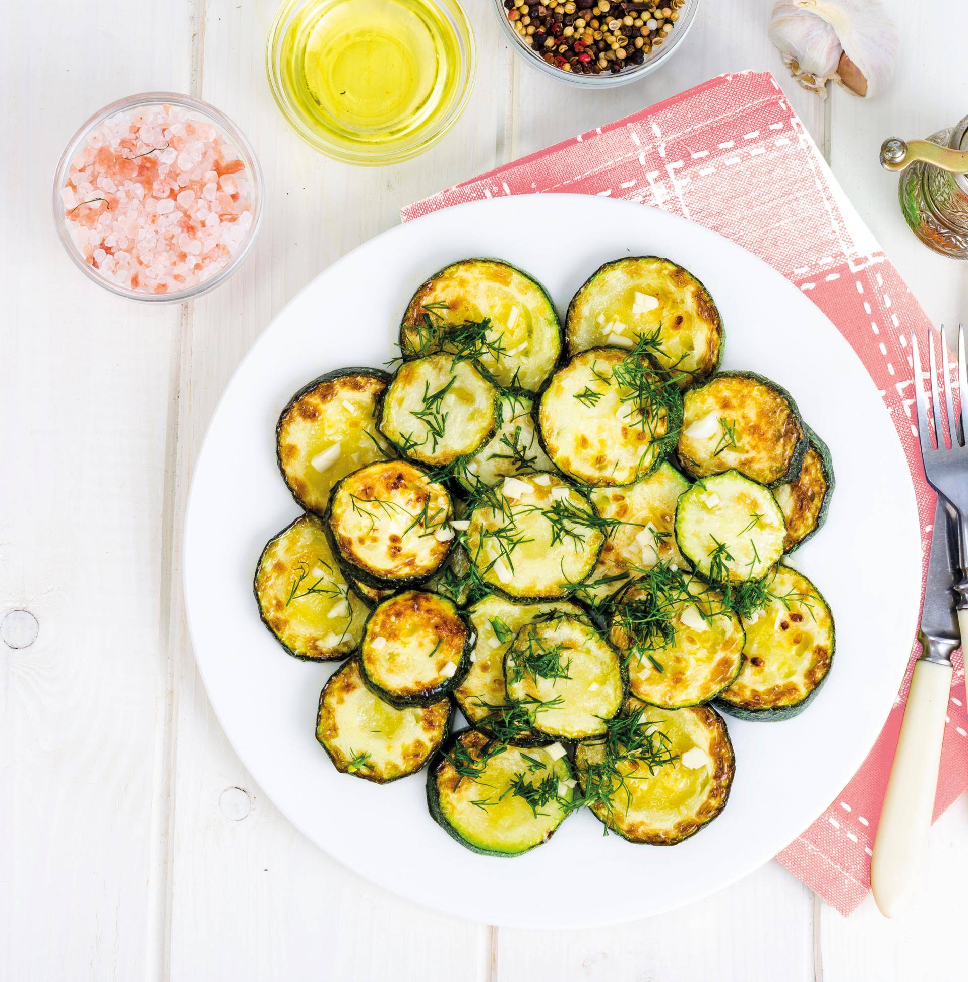 Courgettes rôties - Recette Dual EasyFry&Grill | Moulinex