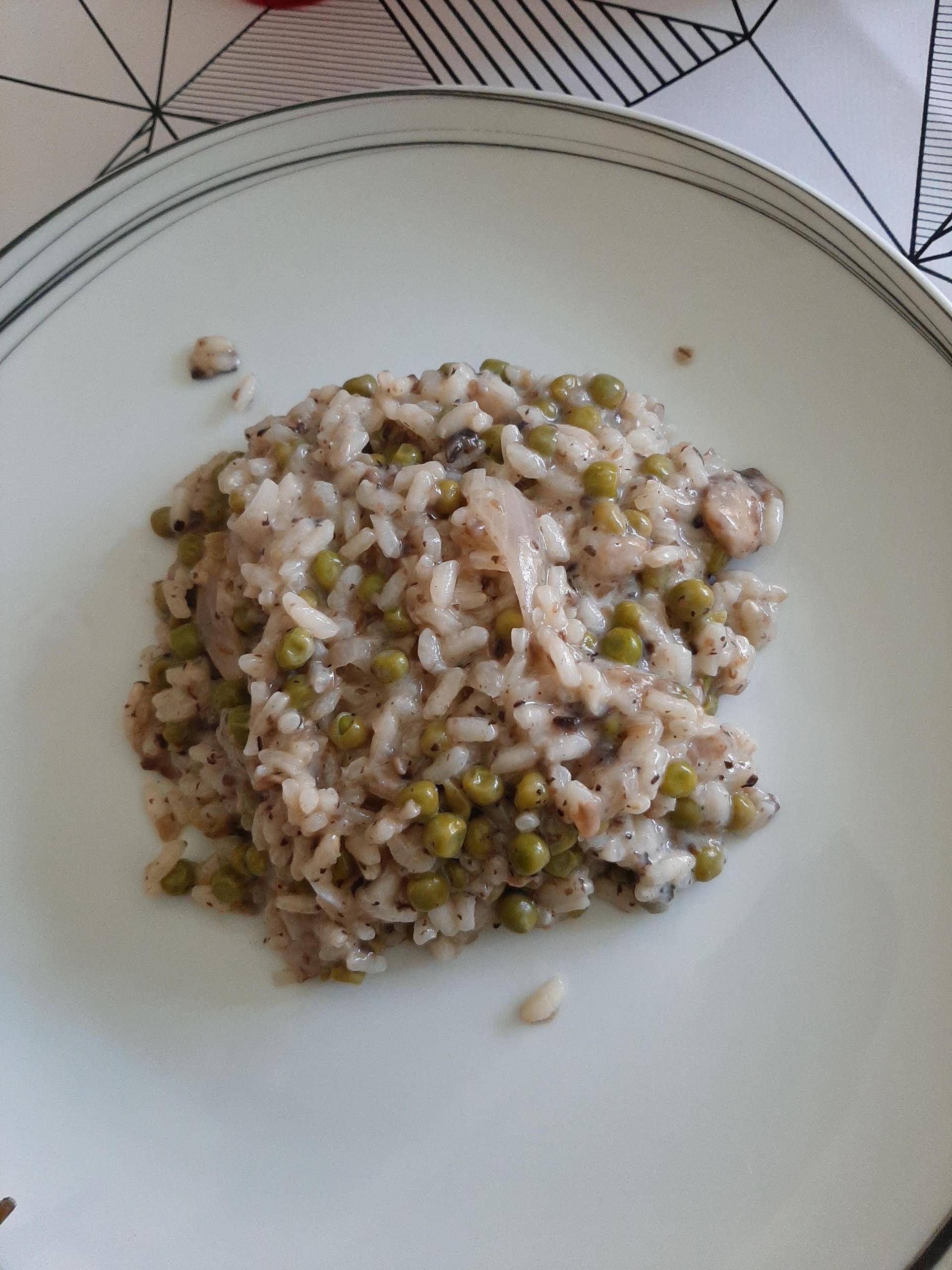 Risotto Vegan (petits pois et champignons) - Recepten Companion XL | Moulinex