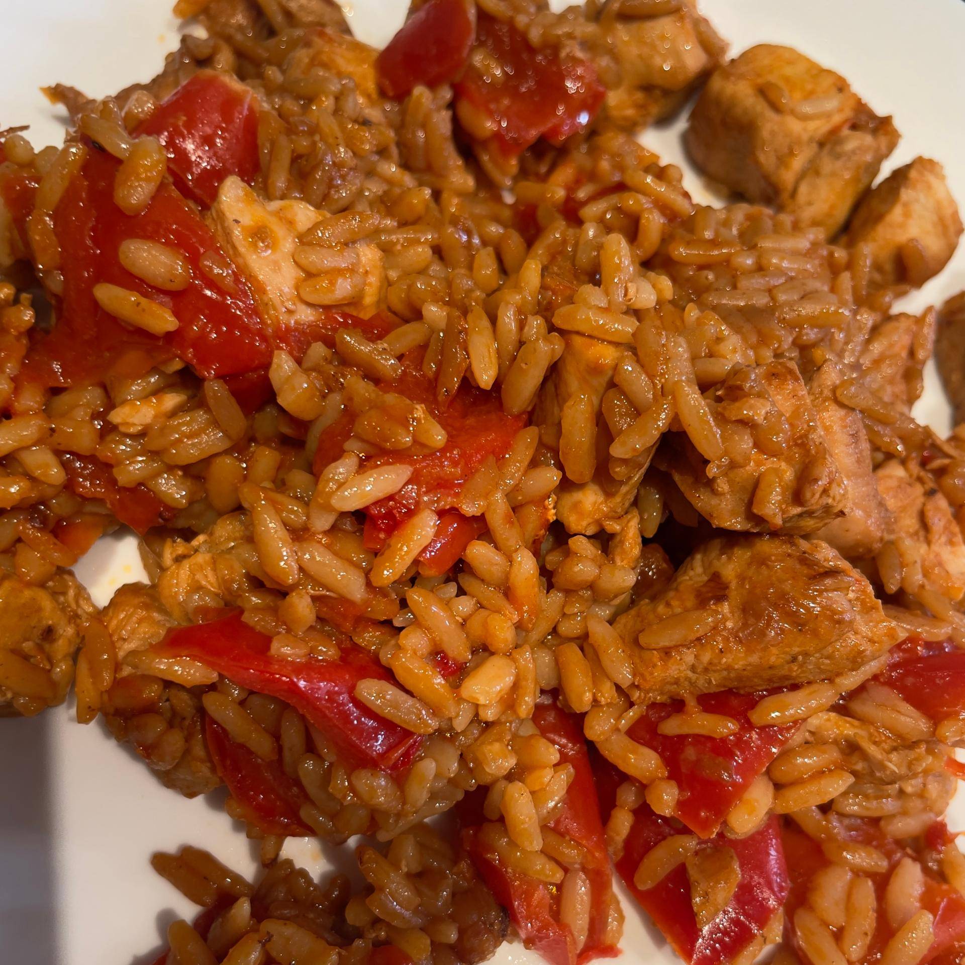 One pot rice poulet poivron rouge - Recepten Cookeo V3 | Moulinex