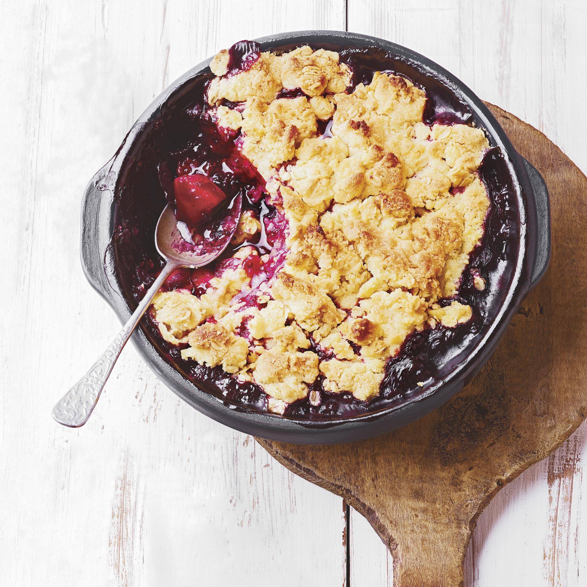 Crumble de myrtilles - Recette Dual EasyFry&Grill | Moulinex
