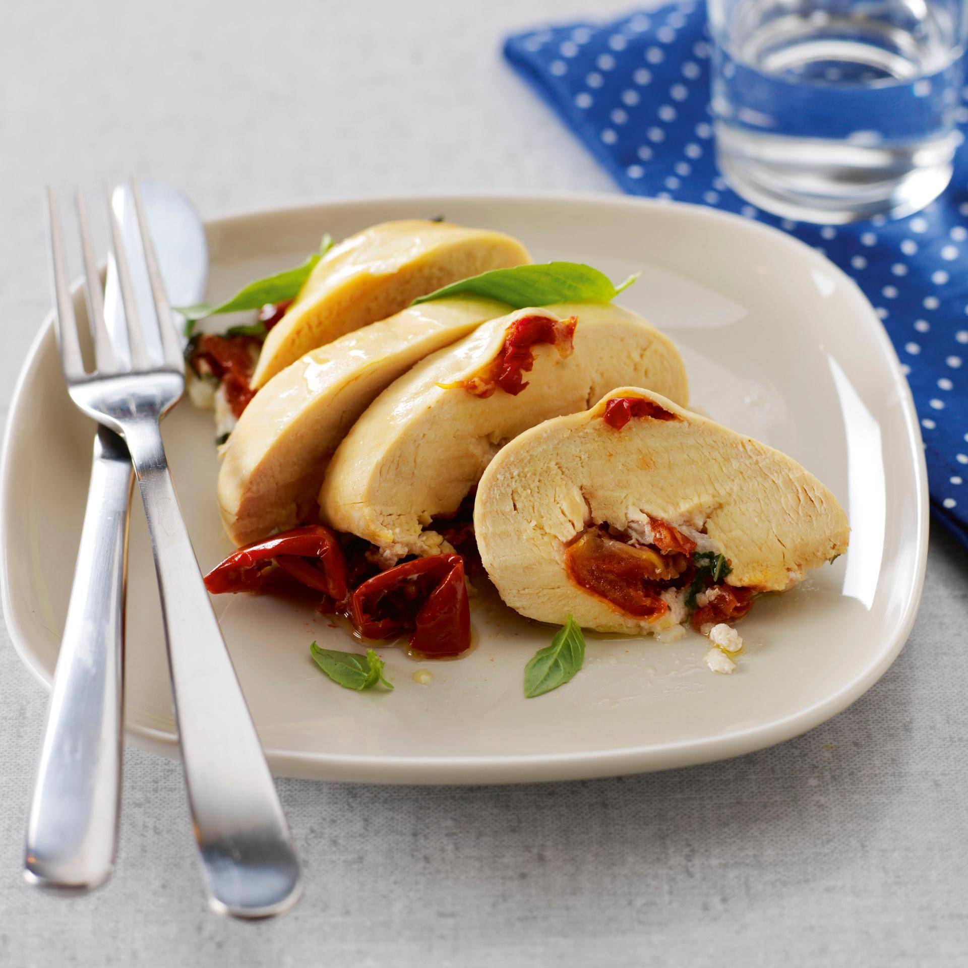 Roladki z kurczaka z suszonymi pomidorami - Recette Companion | Moulinex