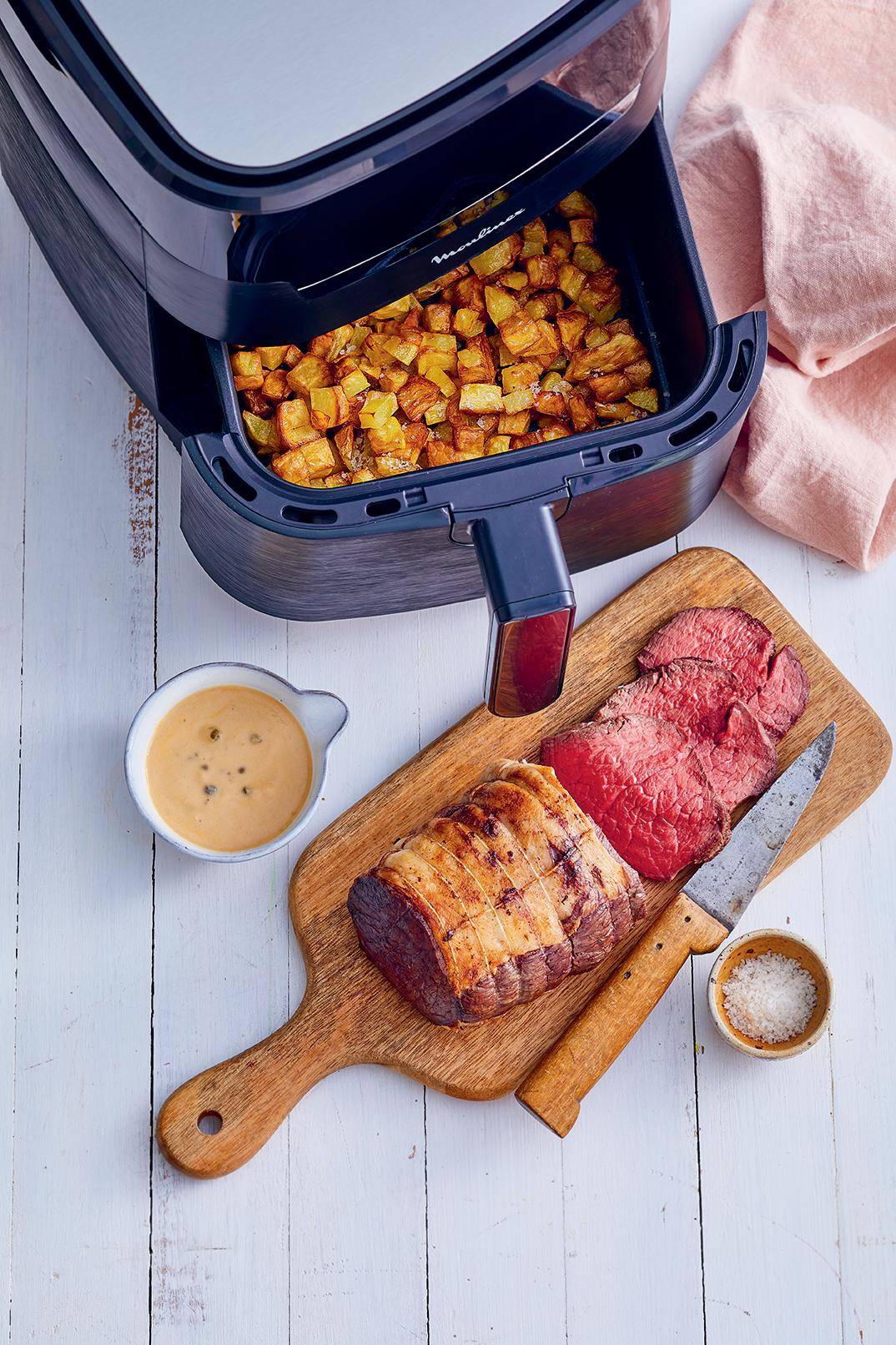 Rôti de bœuf et pommes de terre - Recette EASY FRY & GRILL 2 in 1 MECHANICAL | Moulinex