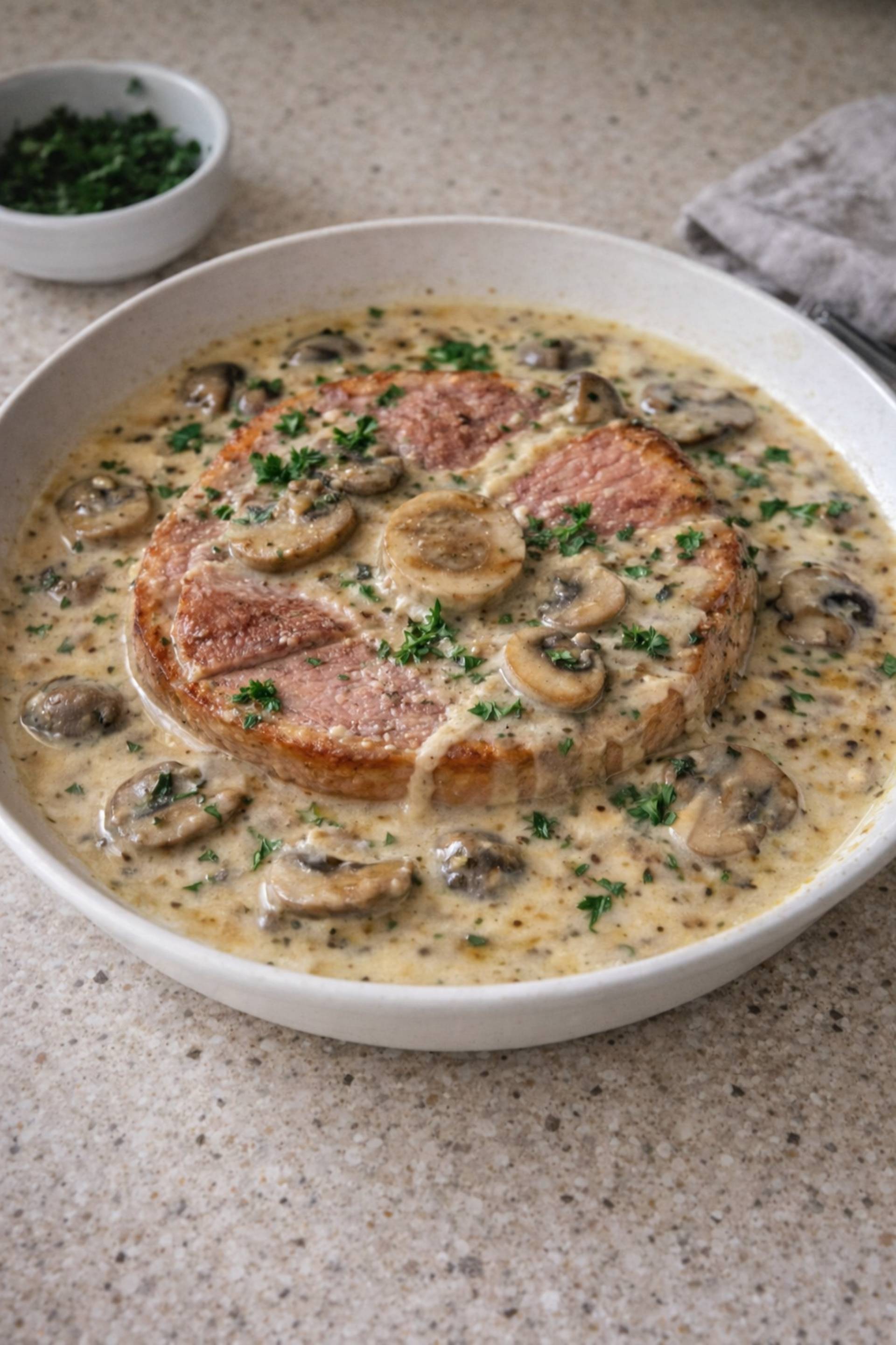 Rouelle de jambon a la crème et moutarde - Recette Cookeo V3 | Moulinex