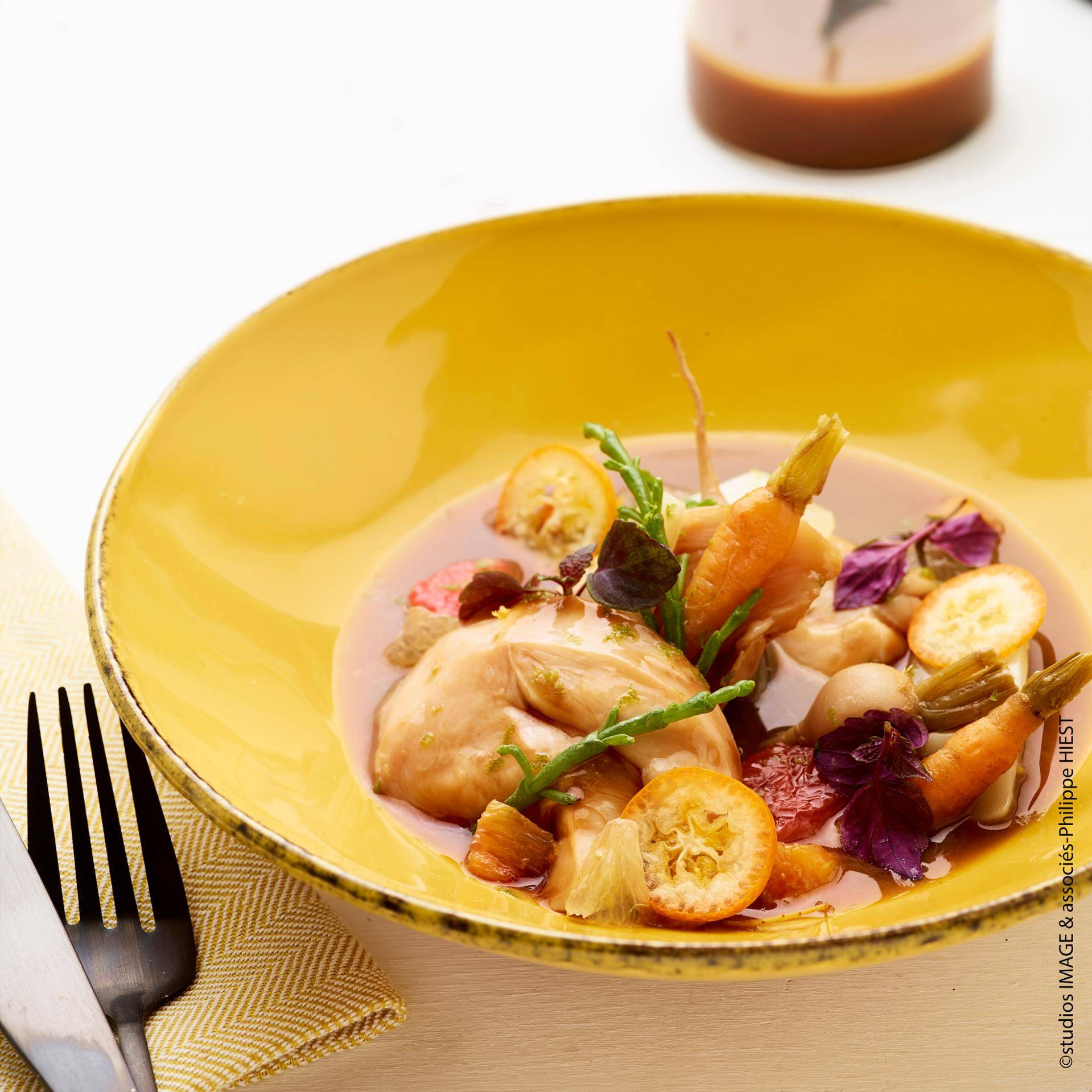 Volaille façon Thaï (Chef David le Comte et de Nicolas Isnard - Restaurant l'Auberge de la Charme, Prenois) - Recette Cuiseur vapeur | Moulinex